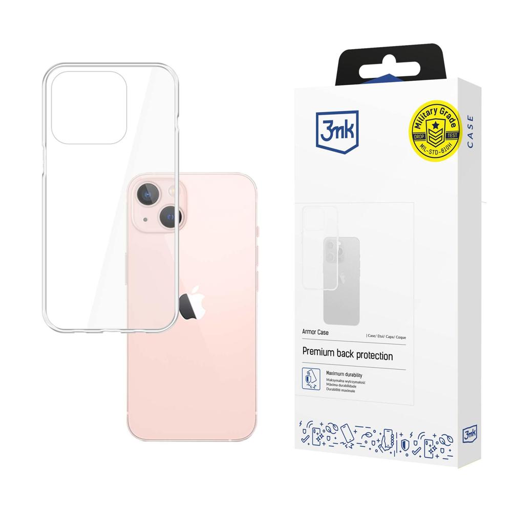 Viedtālruņa apvalks iPhone 14 no 3mk Armor Case sērijas - caurspīdīgs