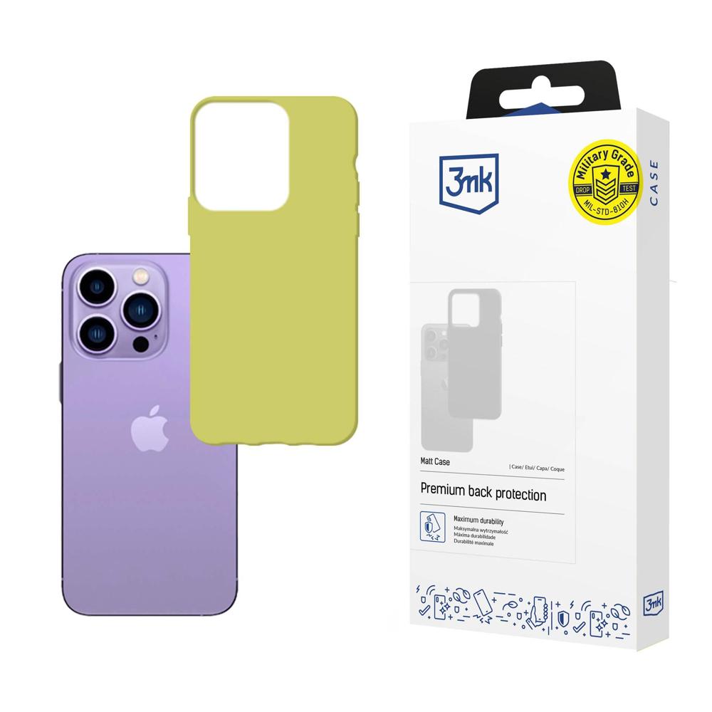 Viedtālruņa apvalks iPhone 14 Pro Max no 3mk Matt Case sērijas - gaiši zaļa