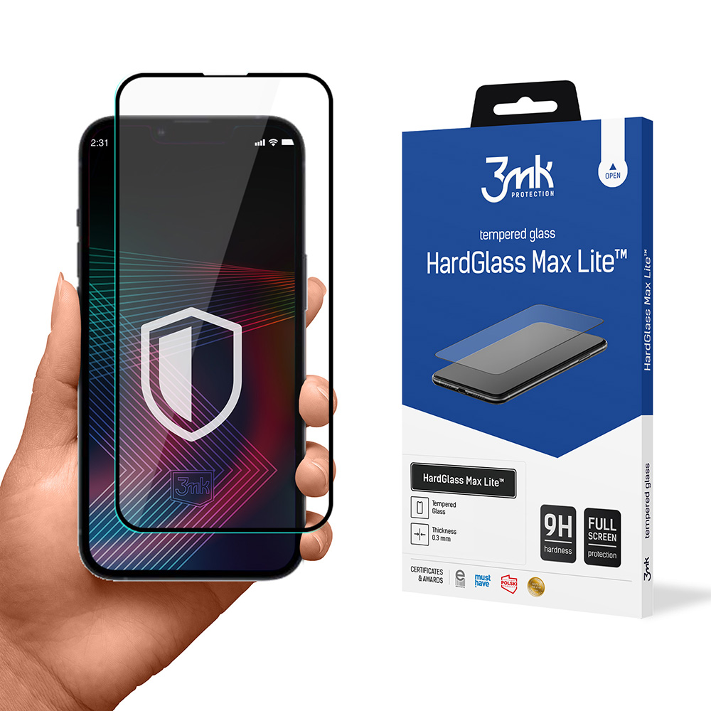 Закаленное стекло для iPhone 14 / 13 Pro / 13 9H 3mk HardGlass Lite Series