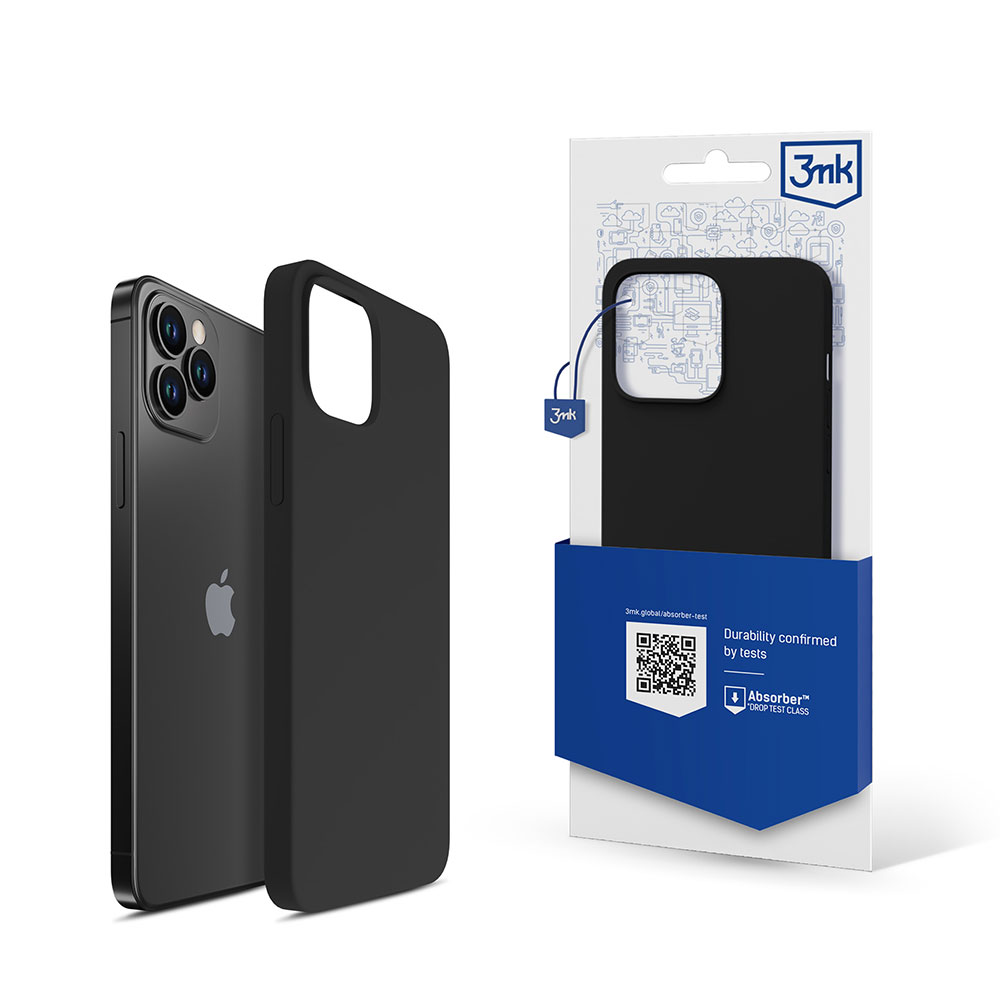 3mk silikona viedtālruņa apvalks iPhone 12 Pro Max - melns