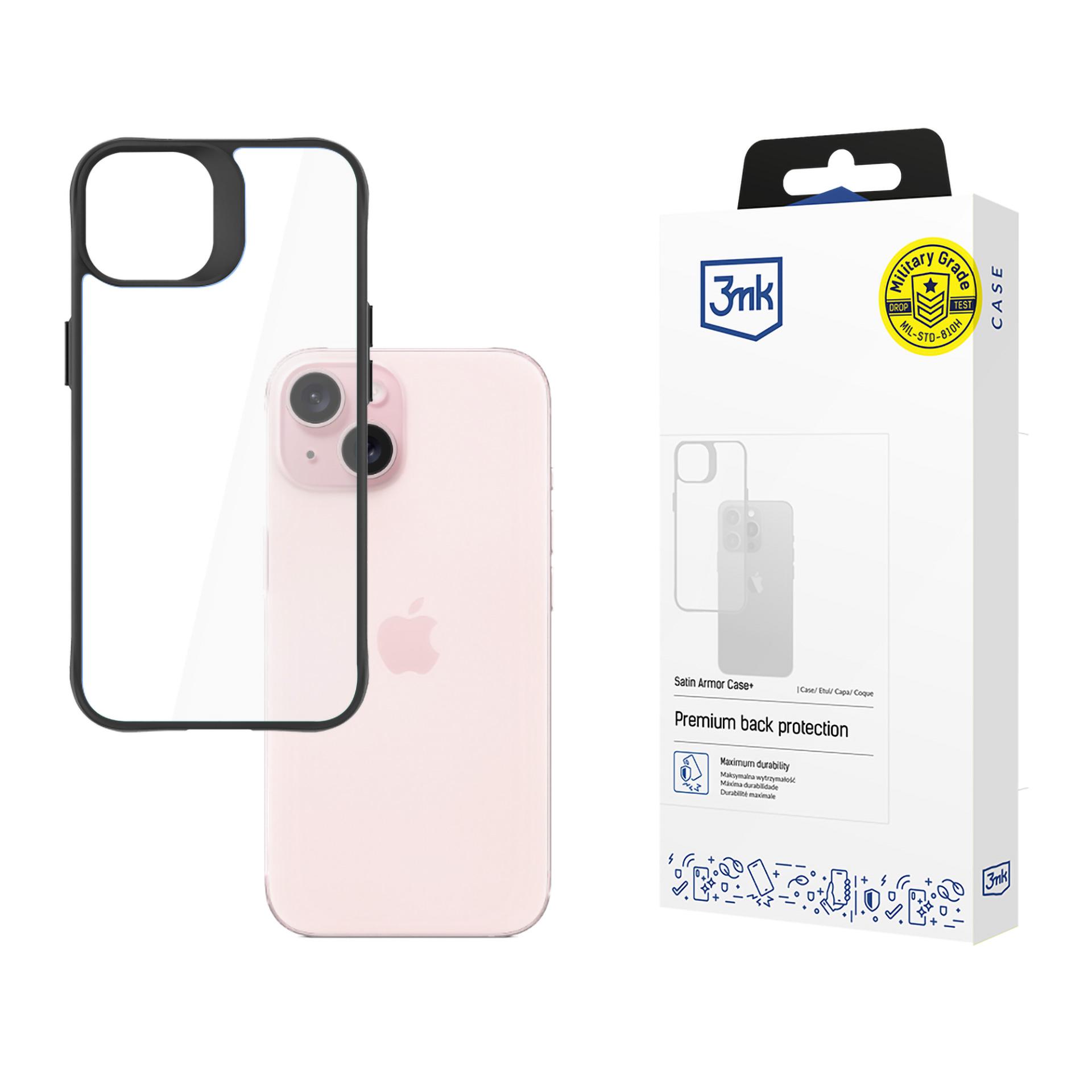 Apple iPhone 15 - 3mk Satīna bruņu apvalks+