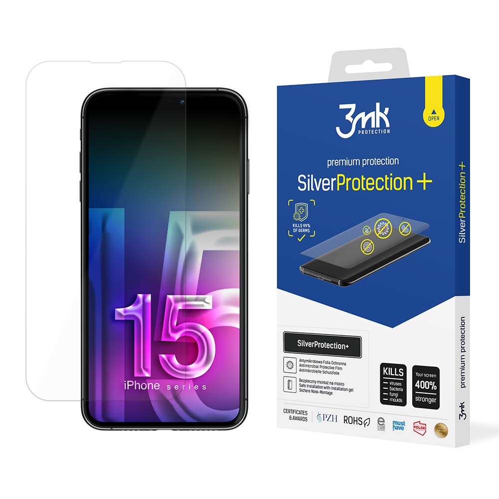 3mk SilverProtection+ aizsargplēve iPhone 15 Plus