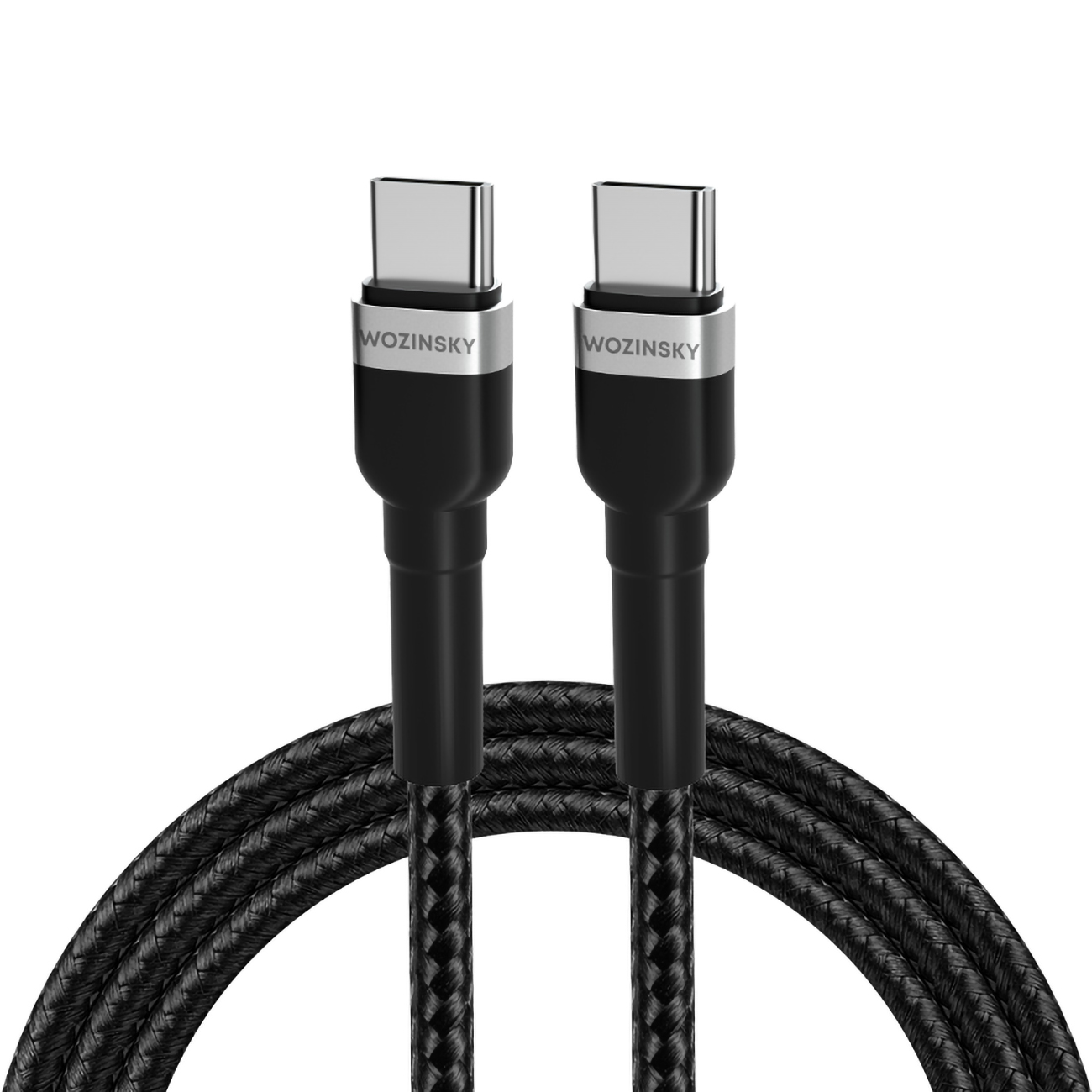 Wozinsky WNBCC1 USB-C / USB-C PD 65W kabelis 1m - melns