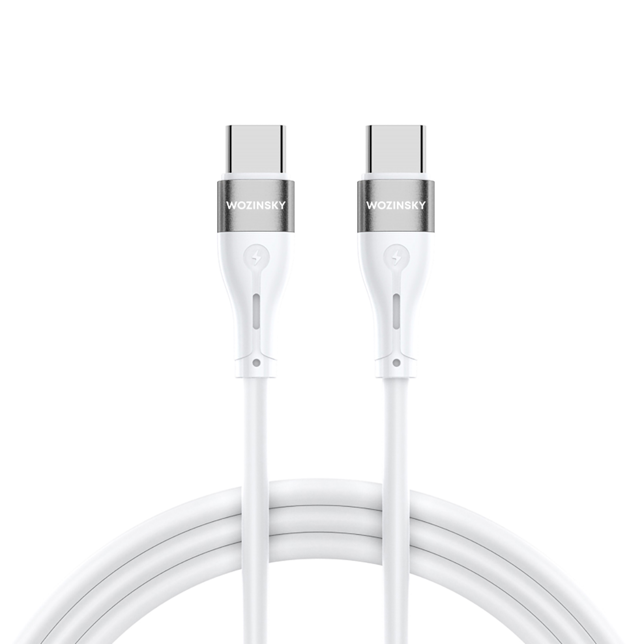 Wozinsky WSTCC1 USB-C / USB-C PD 65W kabelis 1 m garš - balts