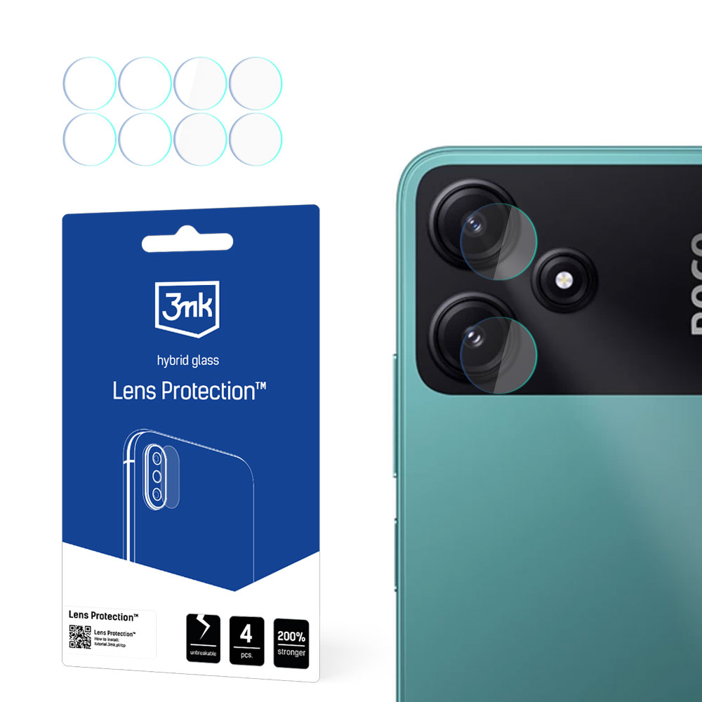 3mk Lens Protection™ гибридное стекло для камеры Poco M6 Pro 5G