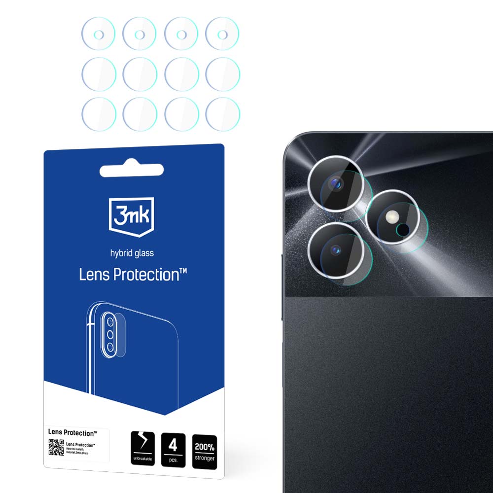 3mk Lens Protection™ hibrīdais kameras stikls Realme Note 50