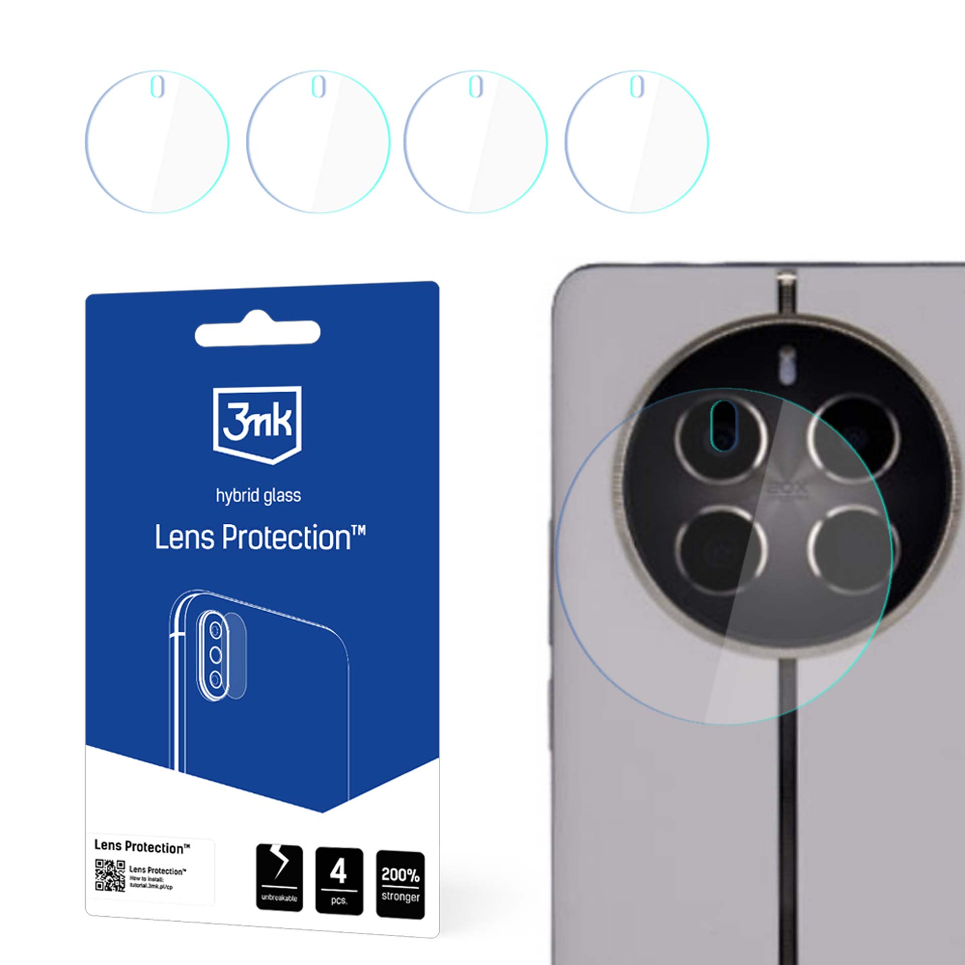 3mk Lens Protection™ hibrīdais kameras stikls Realme 12 Pro/12 Pro+