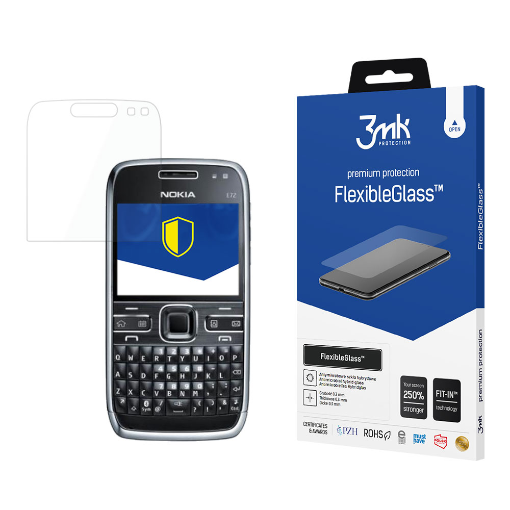 Hibrīdais stikls 3mk FlexibleGlass™ priekš Nokia E72