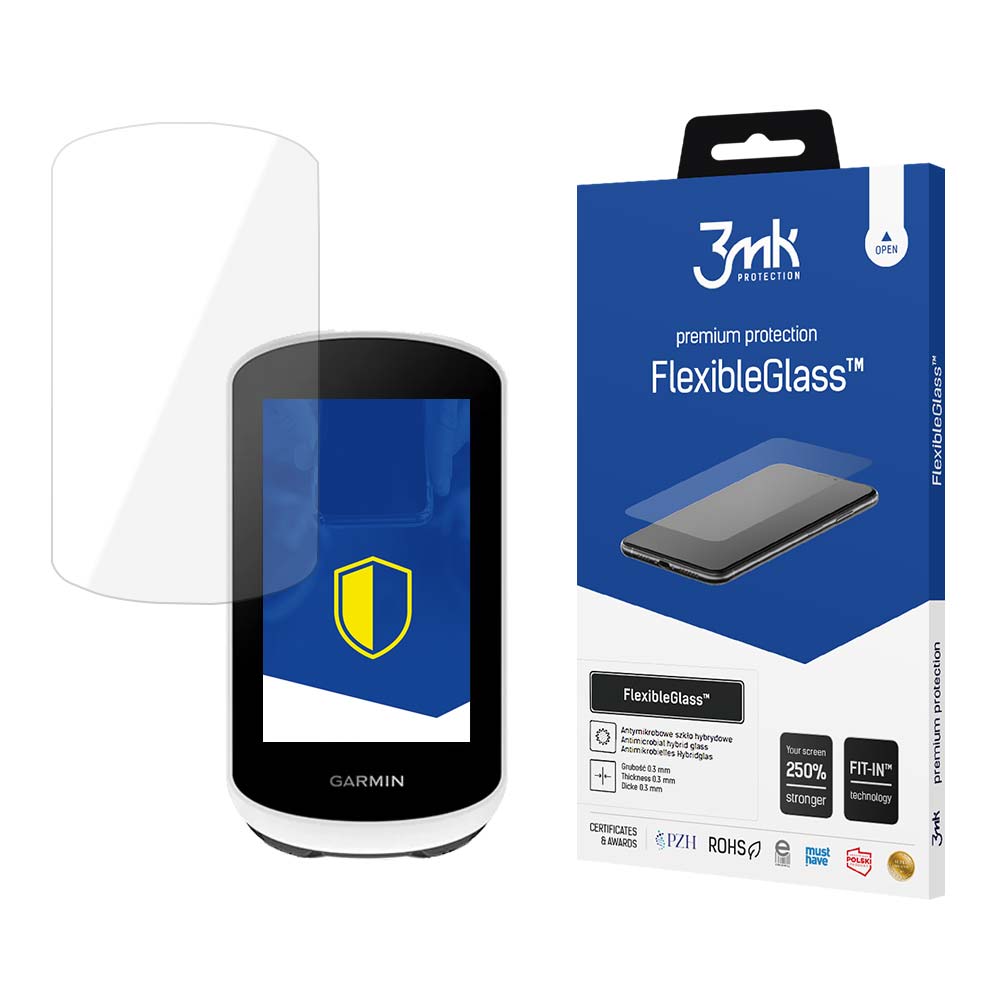 3mk FlexibleGlass™ hibrīdais stikls uz Garmin Edge Explore 2