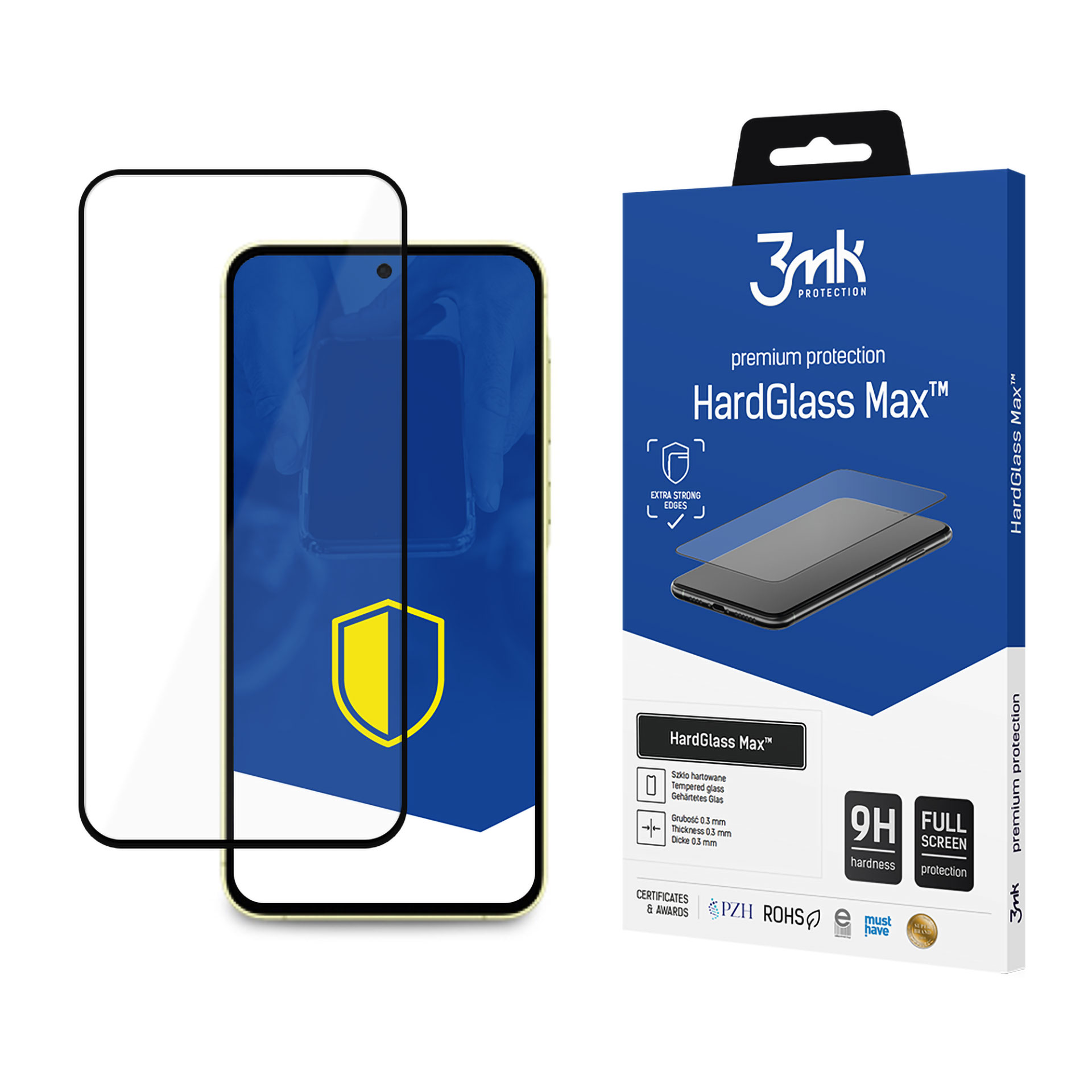 9H 3mk HardGlass Max™ aizsargstikls tālruņiem Samsung Galaxy A35 / A55 5G