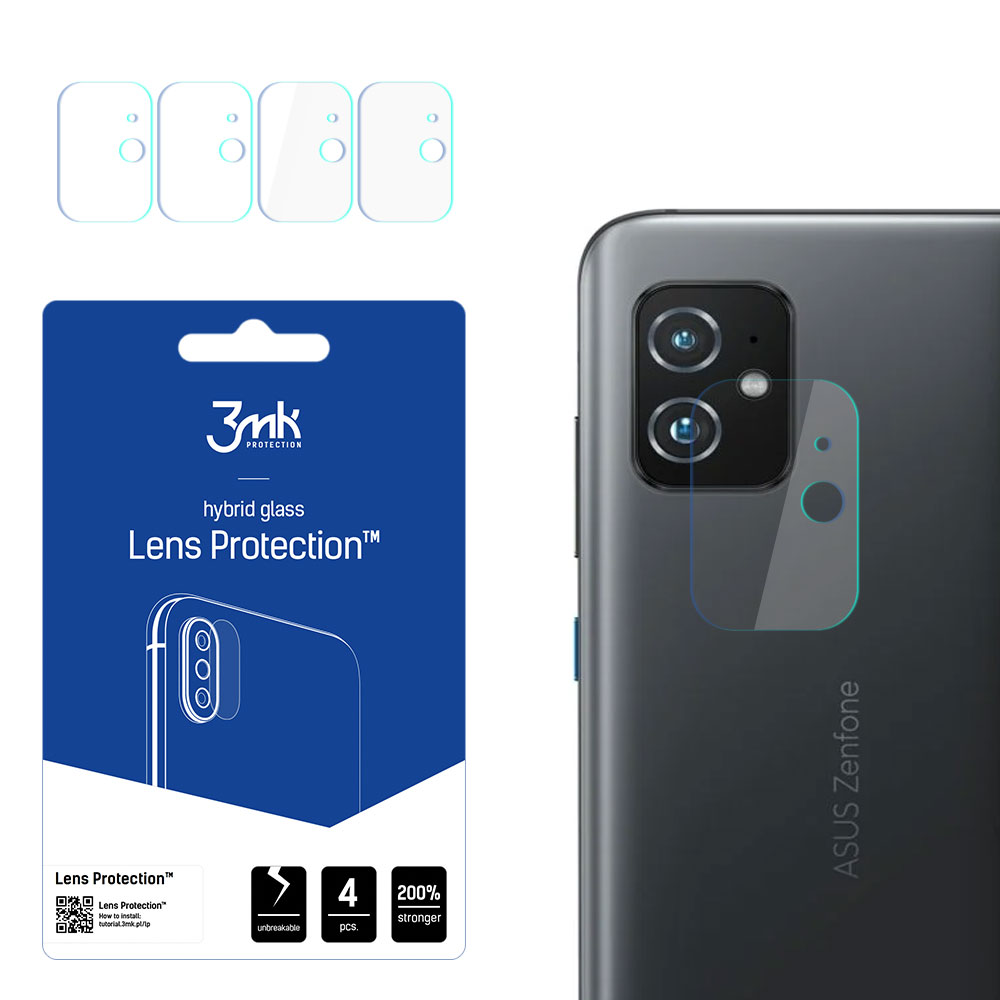 3mk Lens Protection™ hibrīda kameras stikls Asus Zenfone 8
