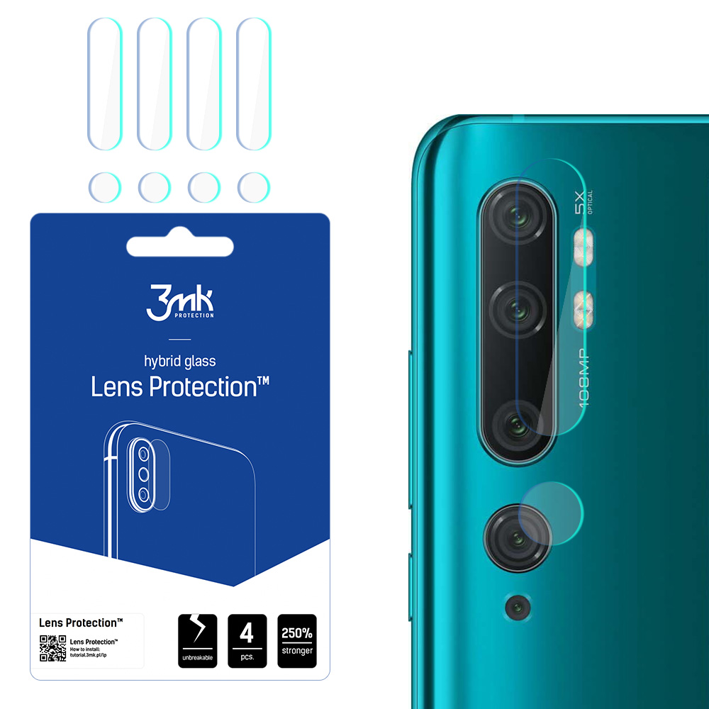 3mk Objektīva aizsargstikls hibridais telefonam Xiaomi Mi Note 10