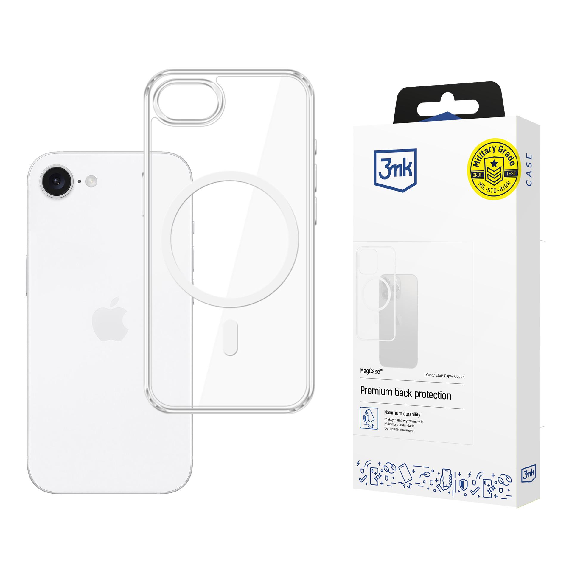 3mk MagCase viedtālruņa apvalks Apple iPhone 16e / SE4 - caurspīdīgs