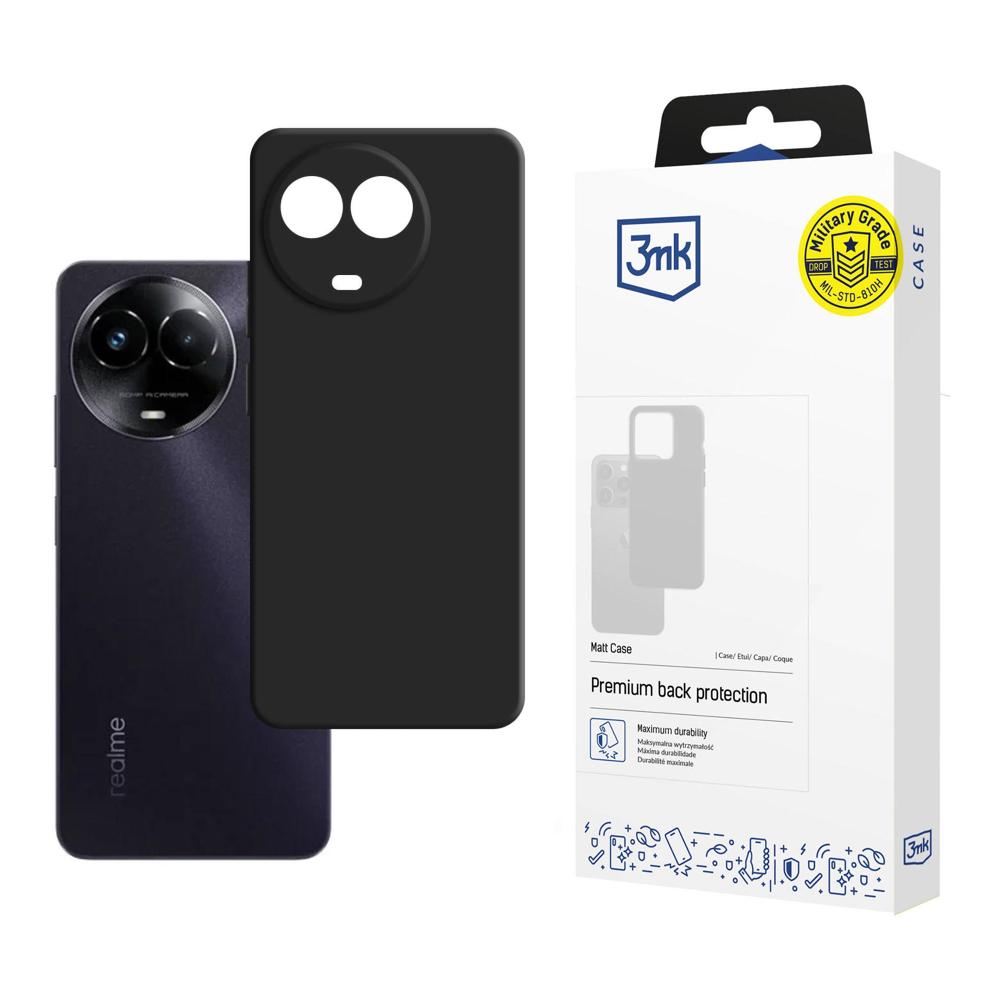 3mk Matēts viedtālruņa apvalks Realme C67 5G - melns