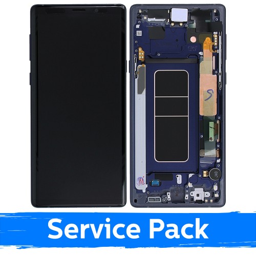 LCD Display Compatible With Samsung N960 Note 9 With Frame / Ocean Blue / (Service Pack)