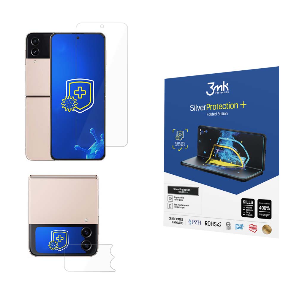 LCD ekrāna aizsarglīdzeklis 3mk Silver Protection+ Folded Edition Samsung F721 Z Flip4 5G