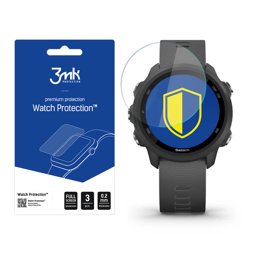3mk pulksteņa aizsardzība™ v. FlexibleGlass hibrīdstikls Garmin Forerunner 245