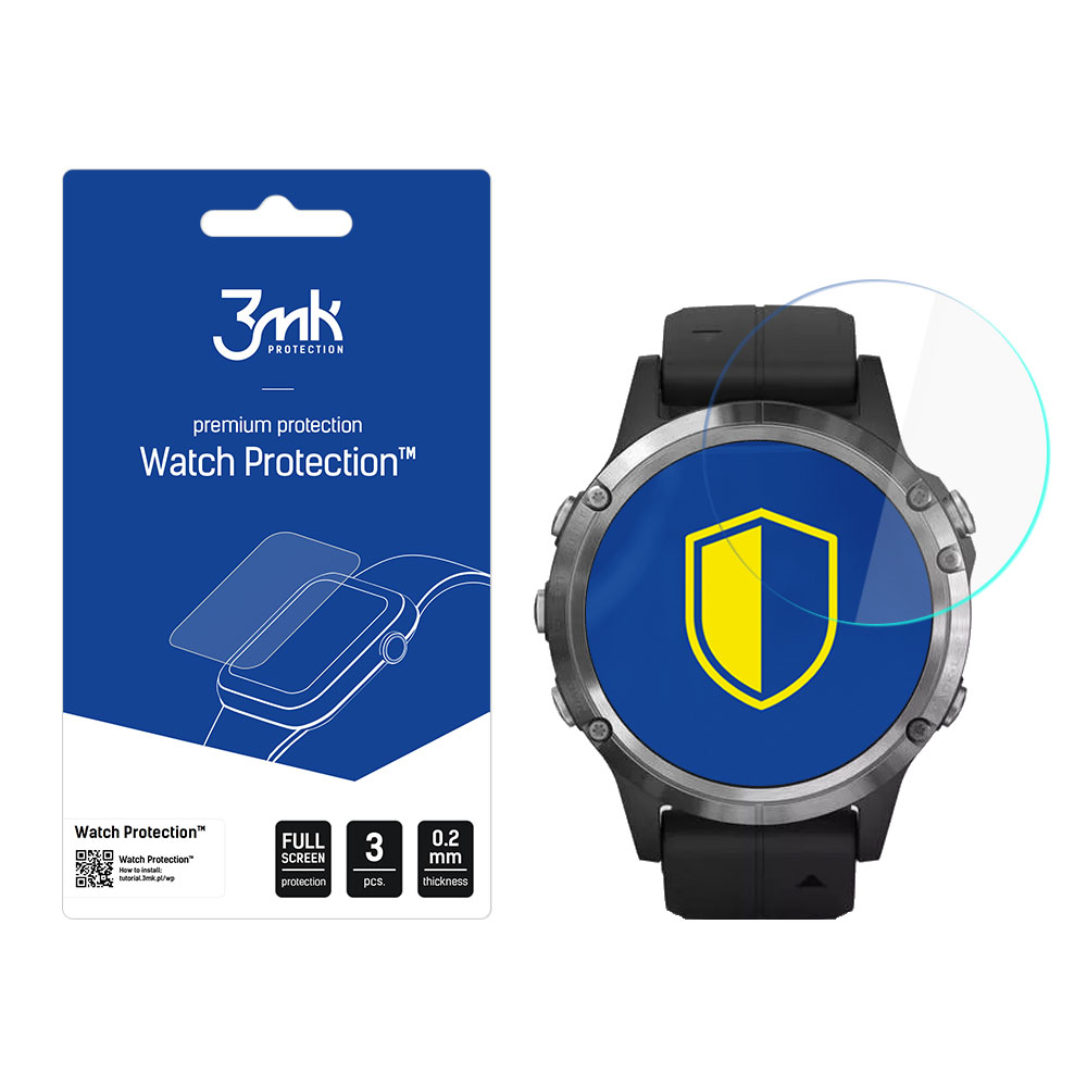 Hibrīdais stikls 3mk pulksteņa aizsardzība FlexibleGlass Garmin Fenix 5 Plus