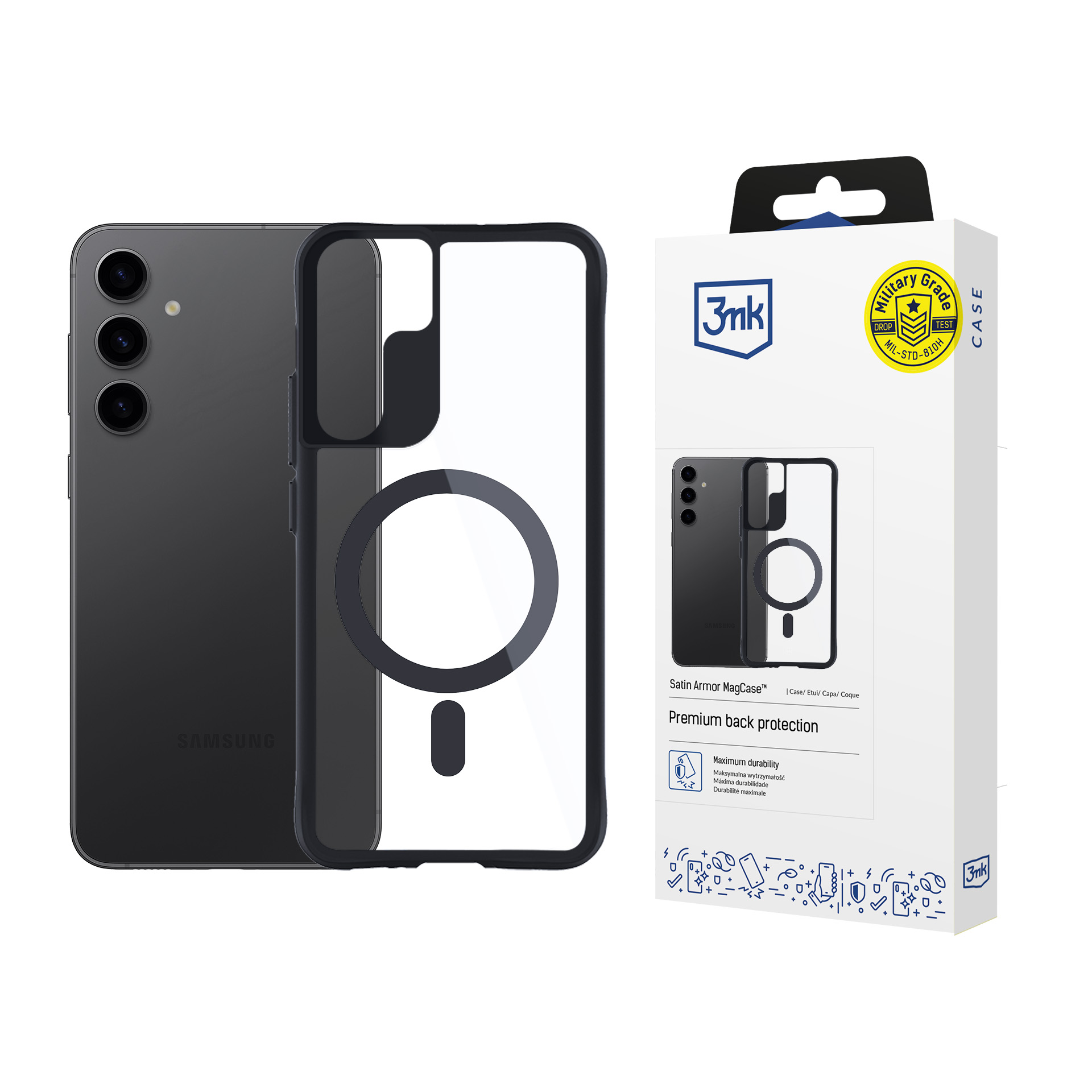 3mk Satin Armor MagCase Samsung Galaxy S24+ - Caurspīdīgs
