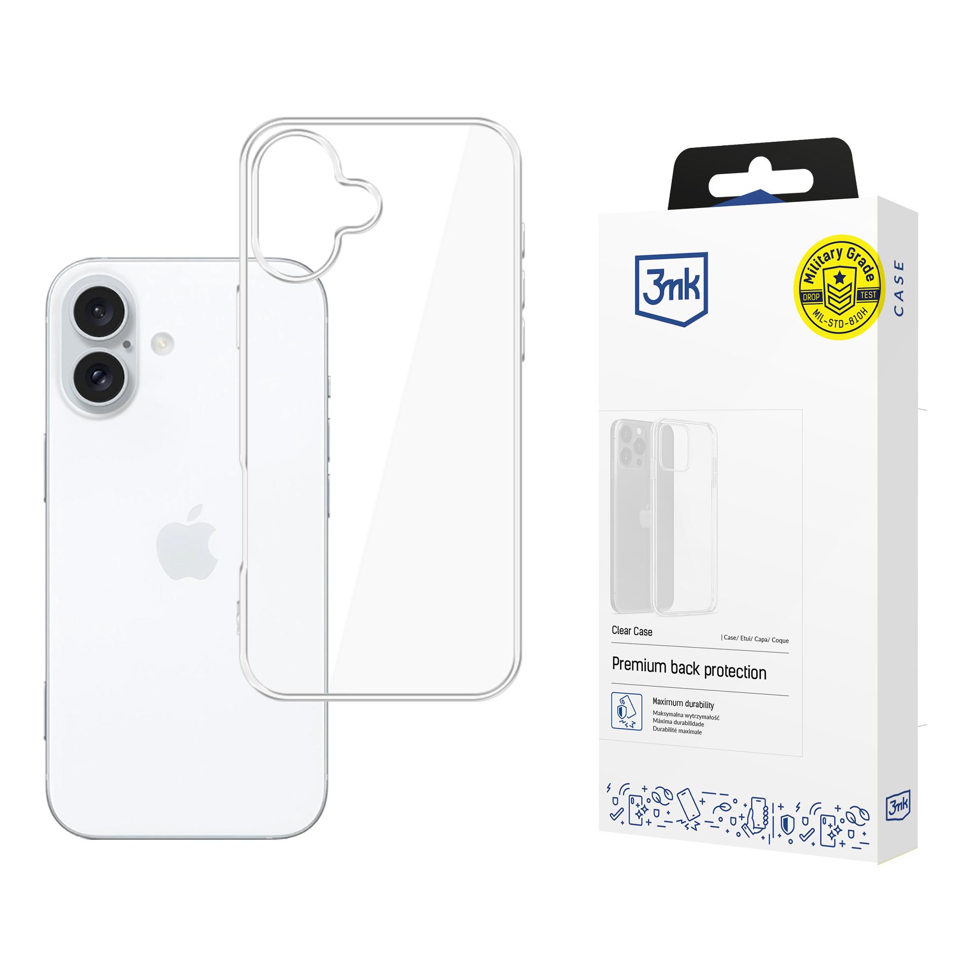 3mk caurspīdīgs viedtālruņa apvalks iPhone 16 Plus - caurspīdīgs