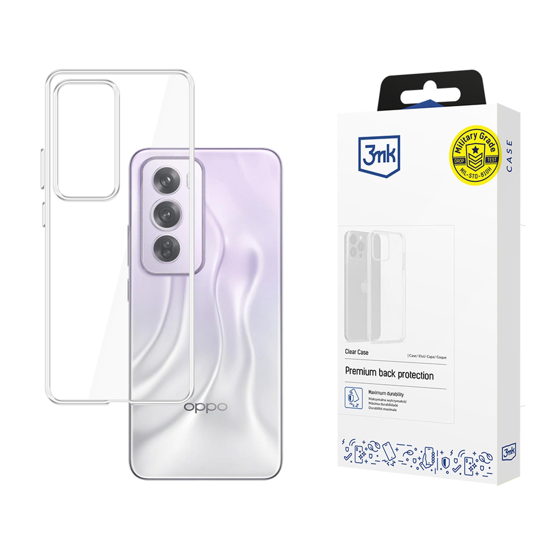 Чехол 3mk Clear для Oppo Reno 12 Pro - прозрачный