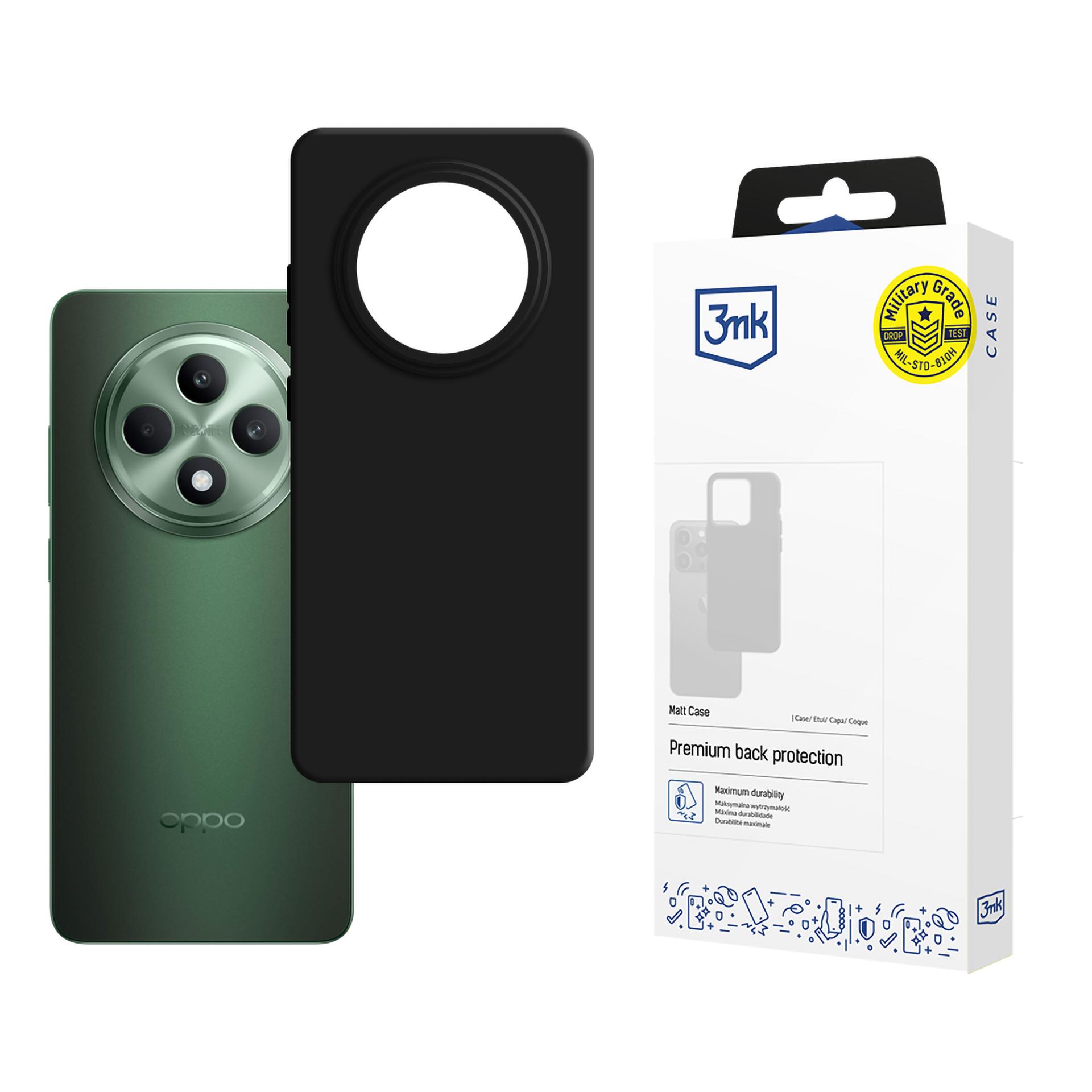 3mk Matēts viedtālruņa apvalks Oppo Reno 12 F\FS - melns
