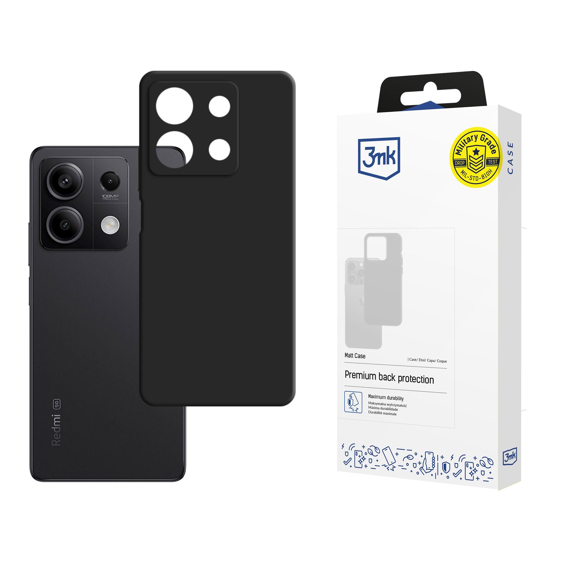 3mk silikona maciņš Xiaomi Redmi Note 13 5G - melns