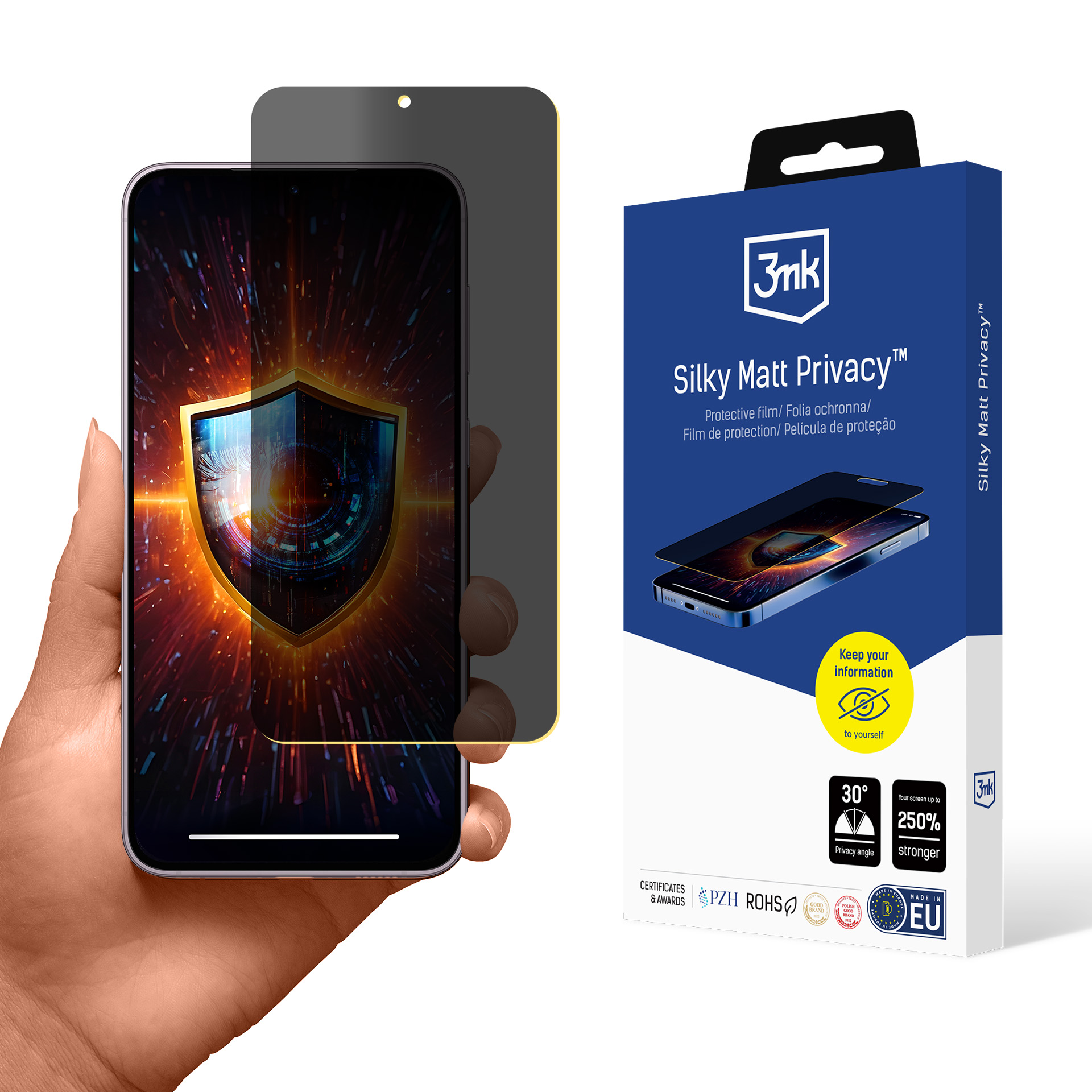 Matēta privātuma plēve 3mk Silky Matt Privacy Samsung Galaxy S23+