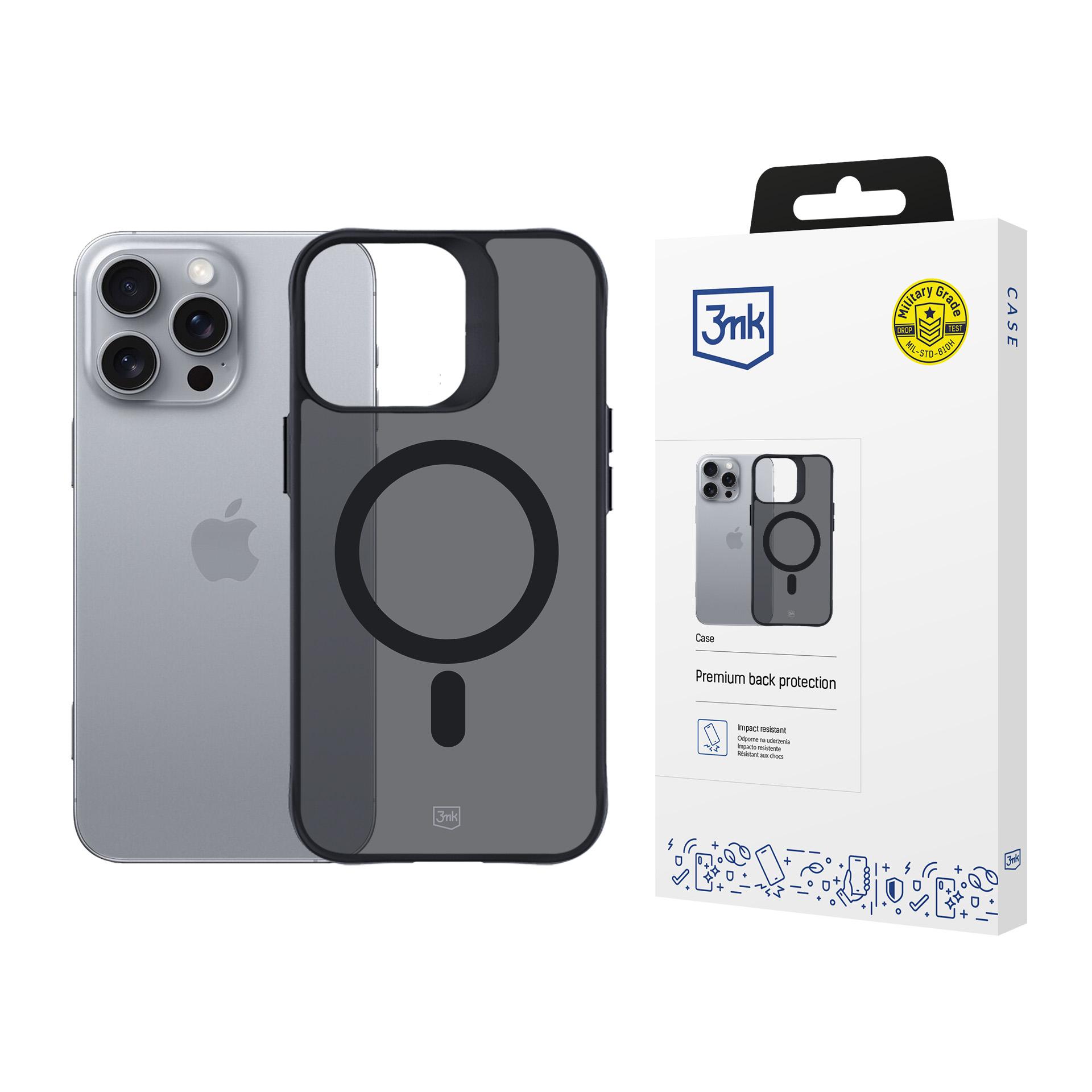 3mk dūmakains MagCase ar MagSafe iPhone 16 Pro Max - daļēji caurspīdīgs