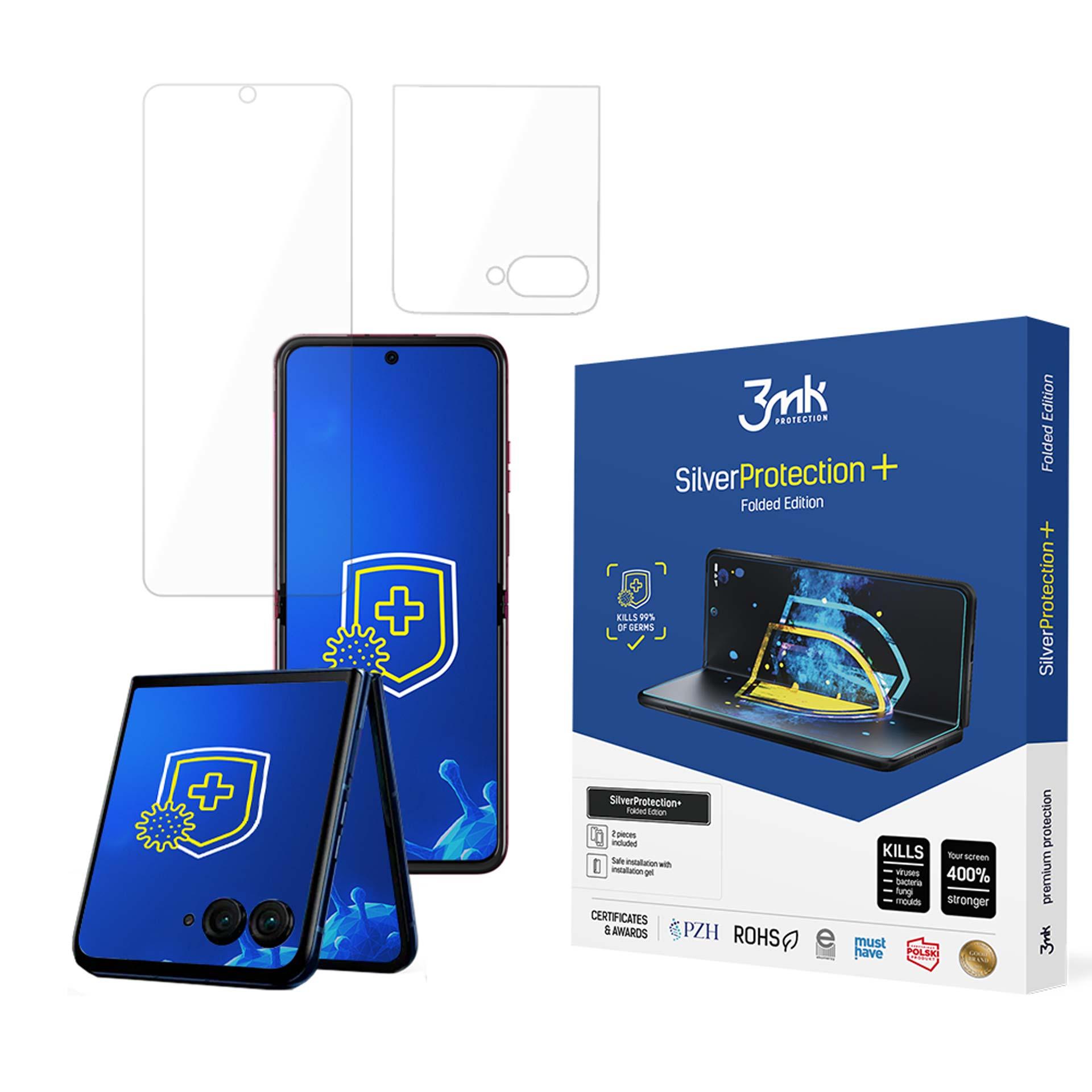 Antibakteriāla aizsargplēve 3mk SilverProtection+ Folded Edition Motorola Razr 50 Ultra