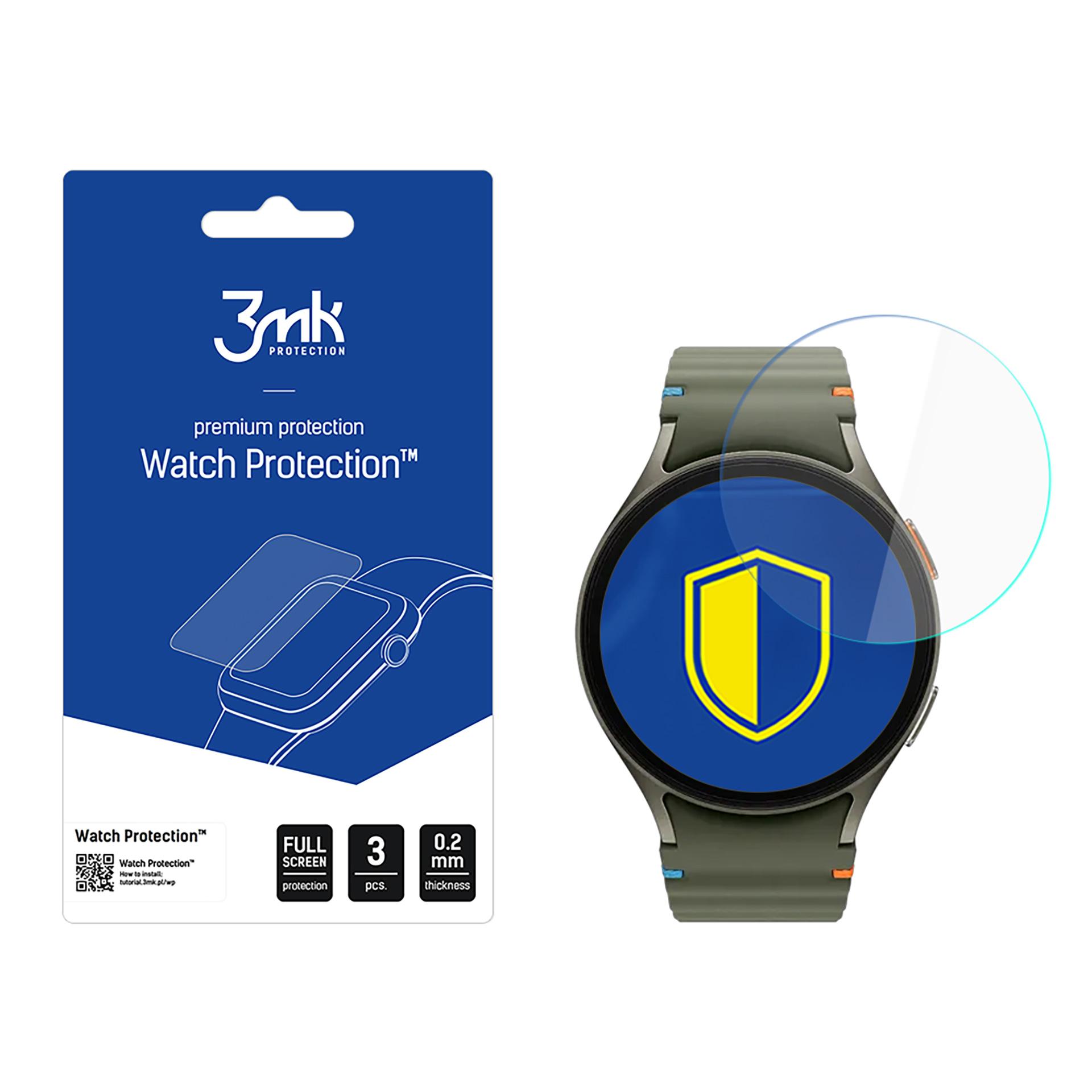 Закалённое стекло 3mk Watch Protection FlexibleGlass для Samsung Galaxy Watch 7 (40mm)
