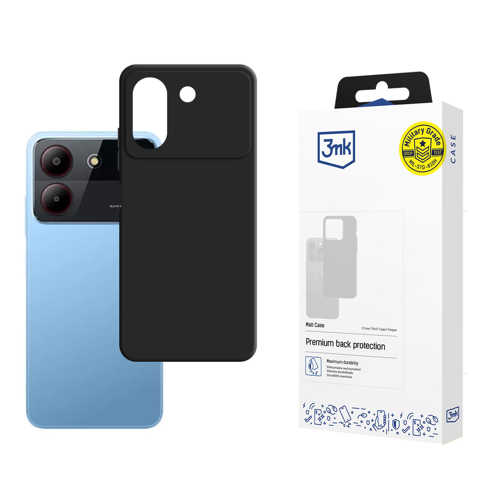 3mk matēts apvalks ZTE Blade A54 - melns