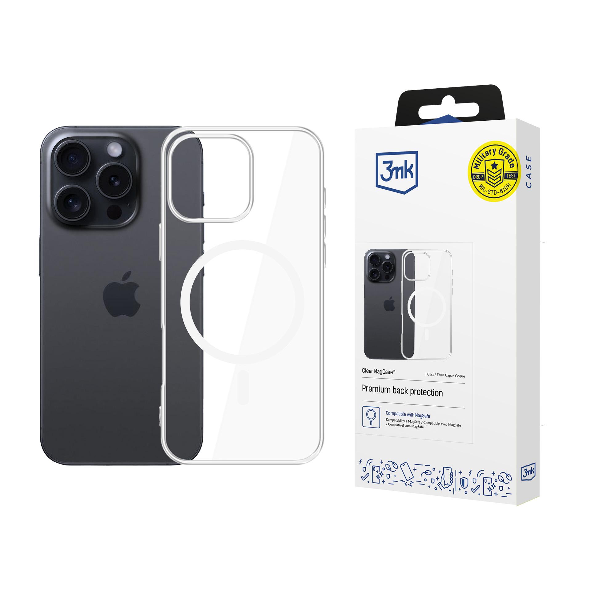 3mk Caurspīdīgs Magnētiskais apvalks Apple iPhone 16 Pro - caurspīdīgs