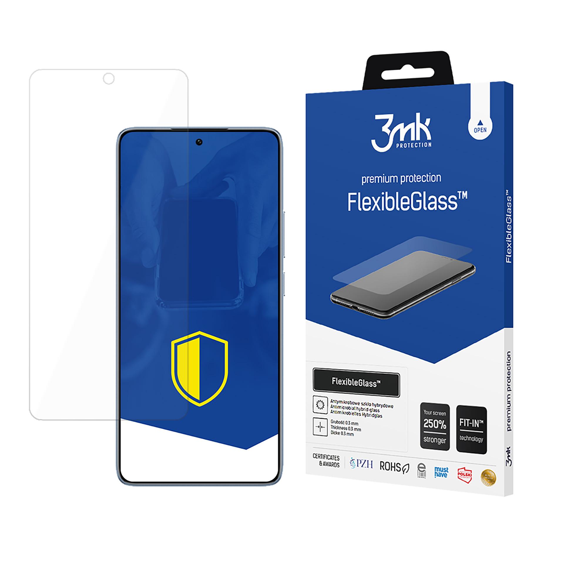 Hibrīdais stikls 3mk FlexibleGlass paredzēts Xiaomi 14T / 14T Pro