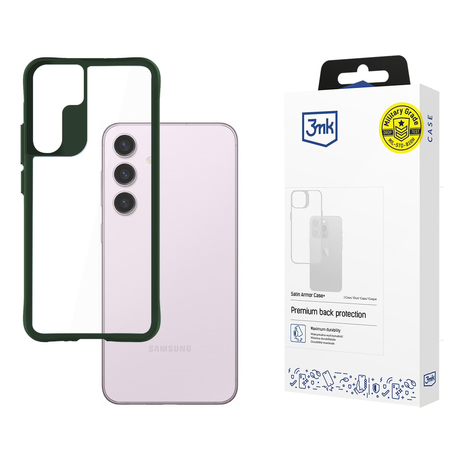 3mk Satin Armor viedtālruņa apvalks Green Samsung Galaxy S24 – caurspīdīgs