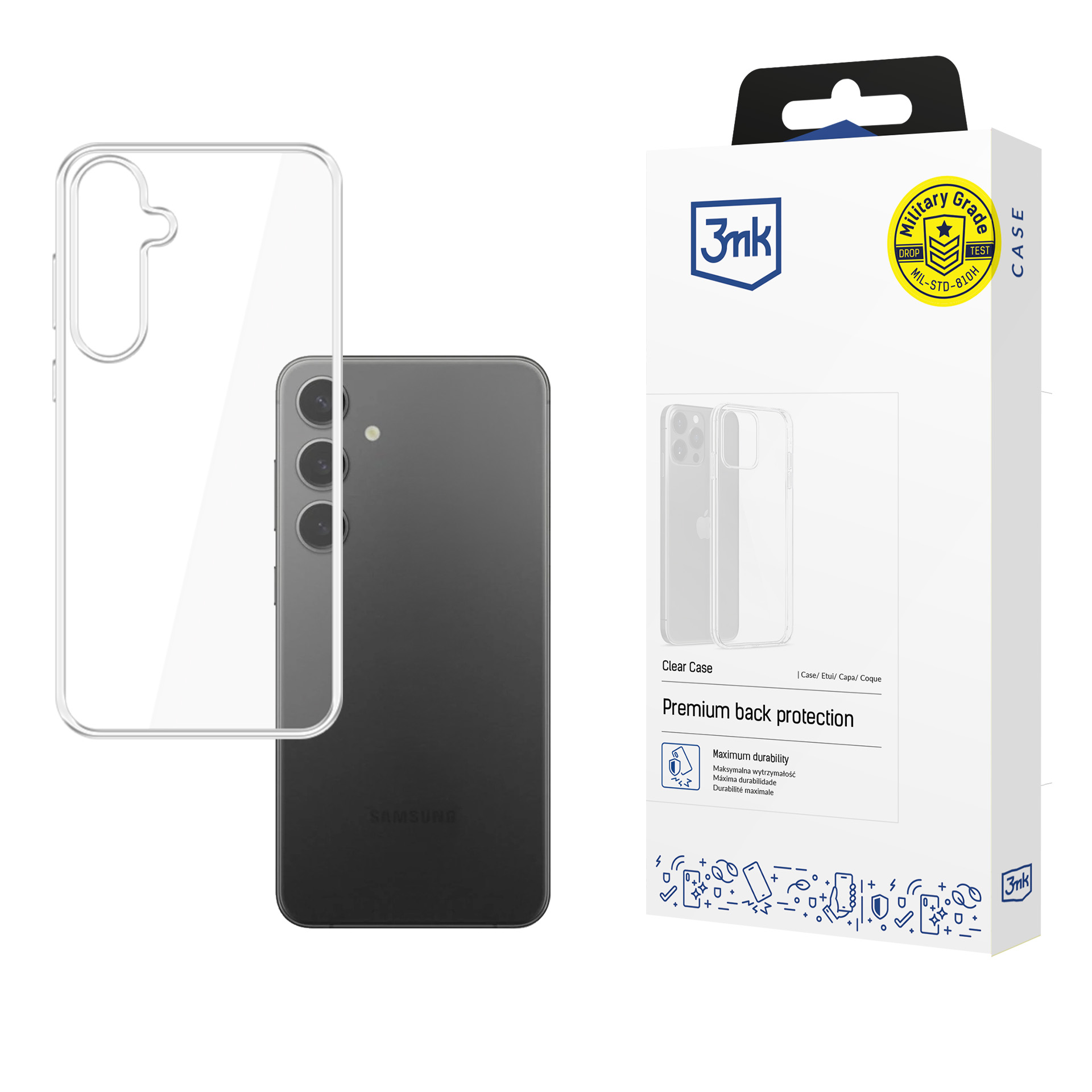 3mk Clear viedtālruņa apvalks Samsung Galaxy S25 - Caurspīdīgs