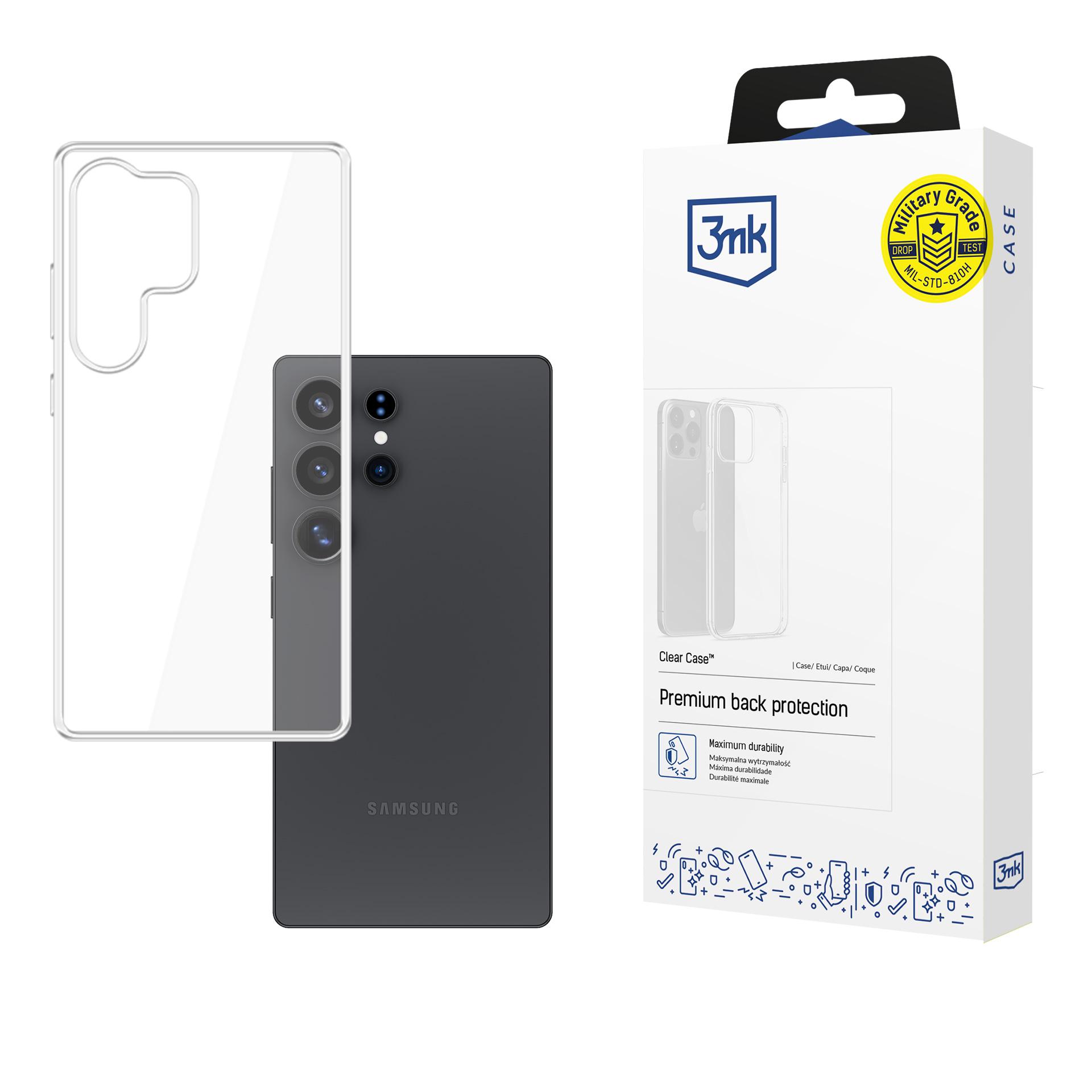 3mk Clear viedtālruņa apvalks Samsung Galaxy S25 Ultra - Caurspīdīgs