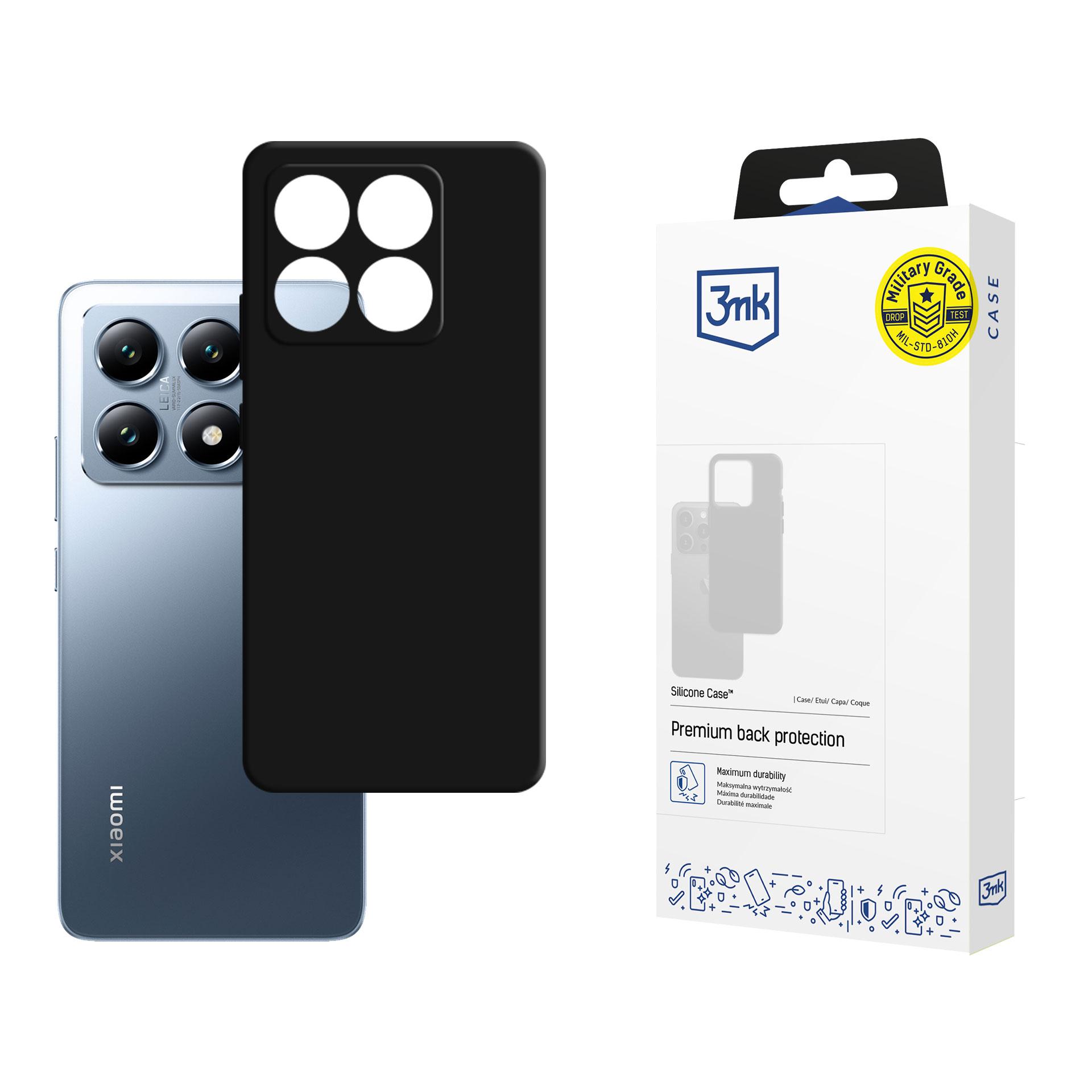3mk Силиконовый Чехол для Xiaomi 14T - чёрный