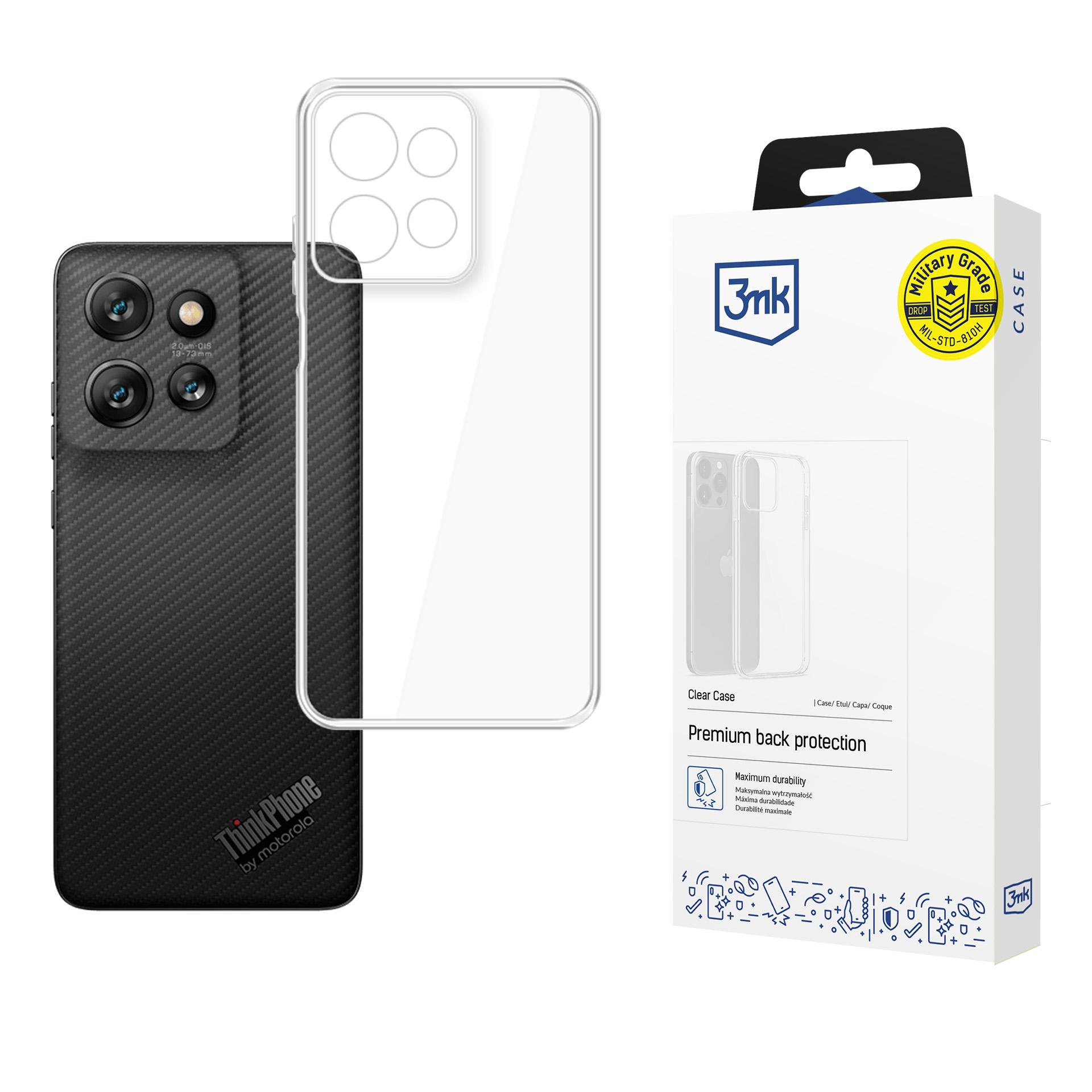 3mk caurspīdīgs viedtālruņa apvalks Motorola ThinkPhone25 - caurspīdīgs