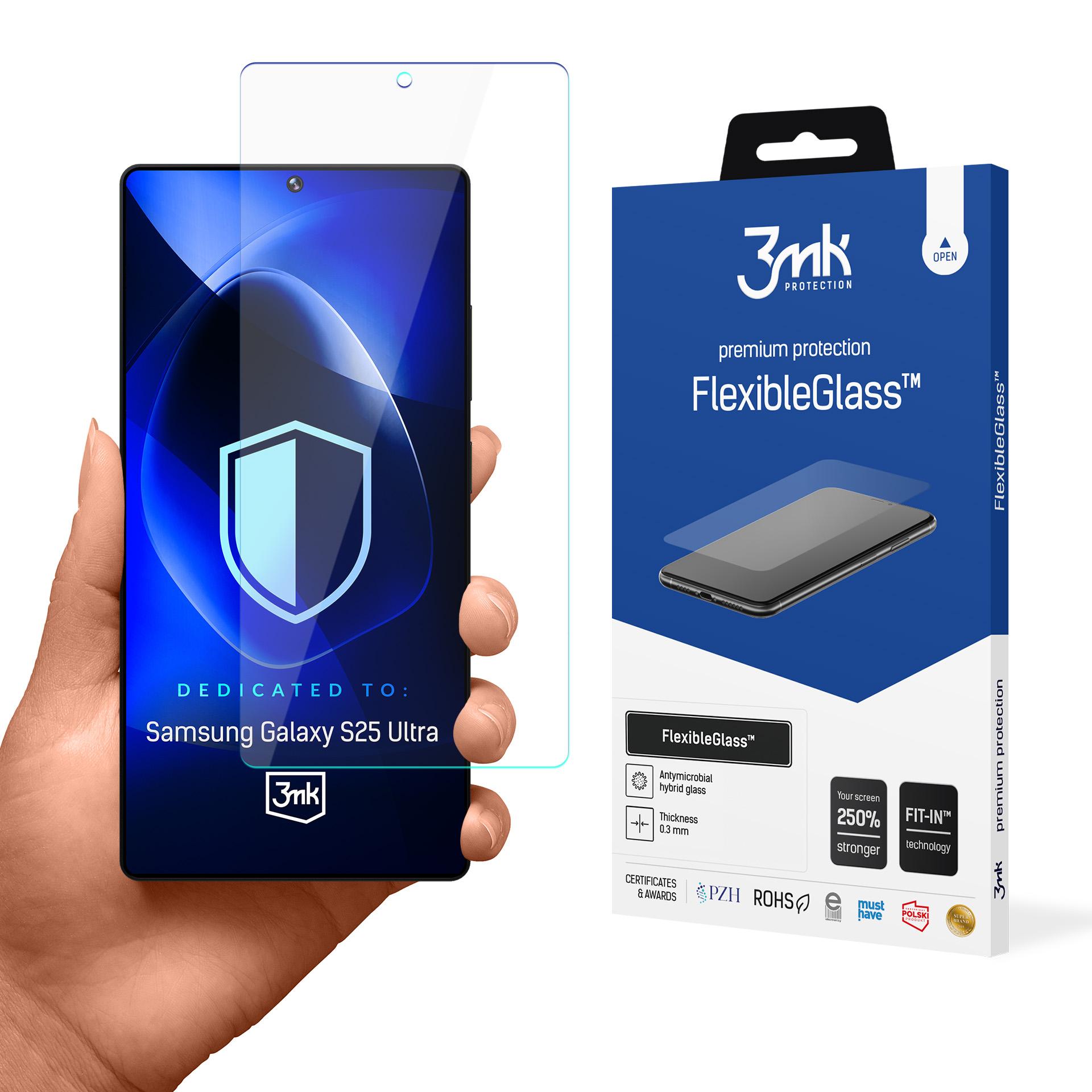 Hibrīdais stikls 3mk FlexibleGlass Samsung Galaxy S25 Ultra