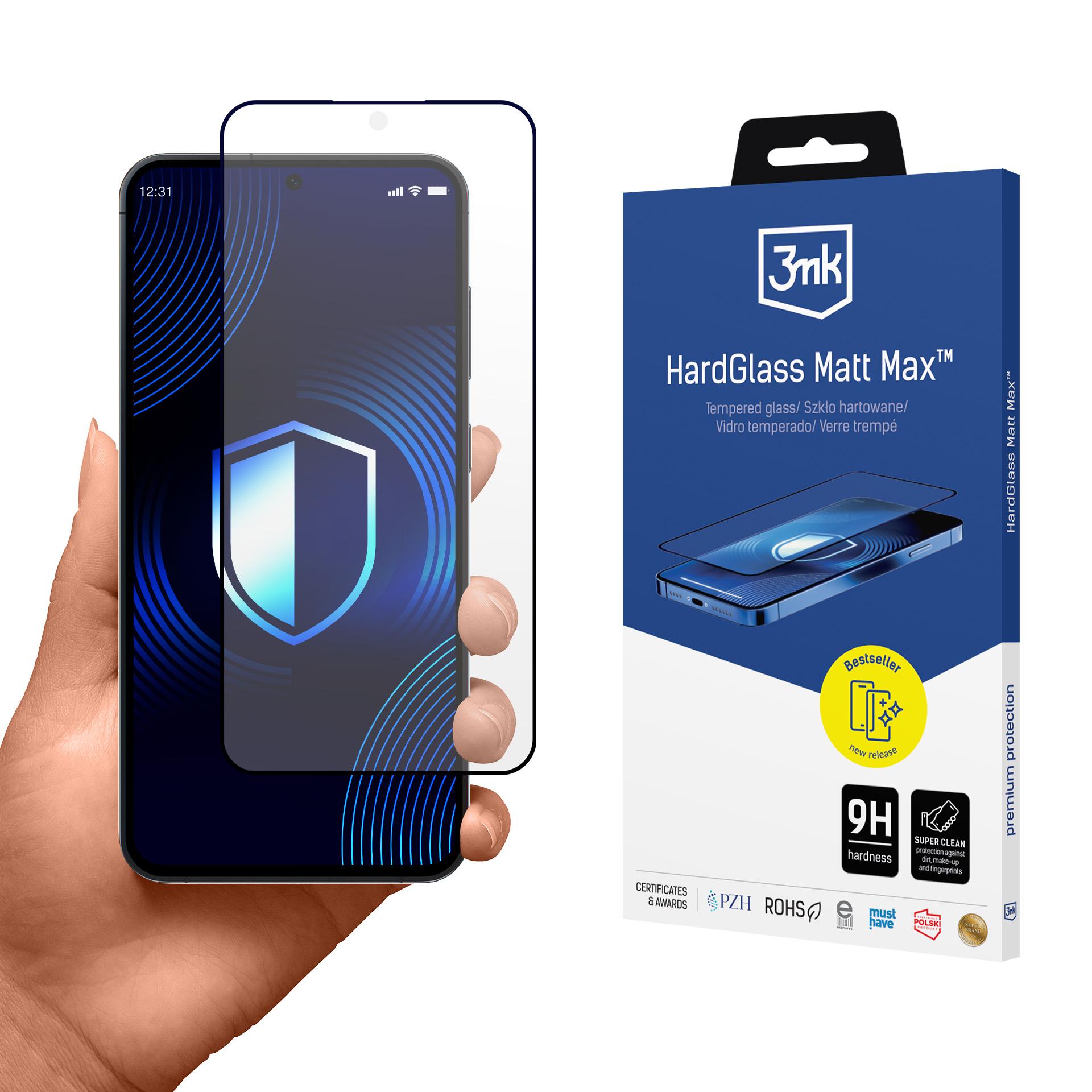 Matte tempered glass 3mk HardGlass Matt Max for Samsung Galaxy S25+