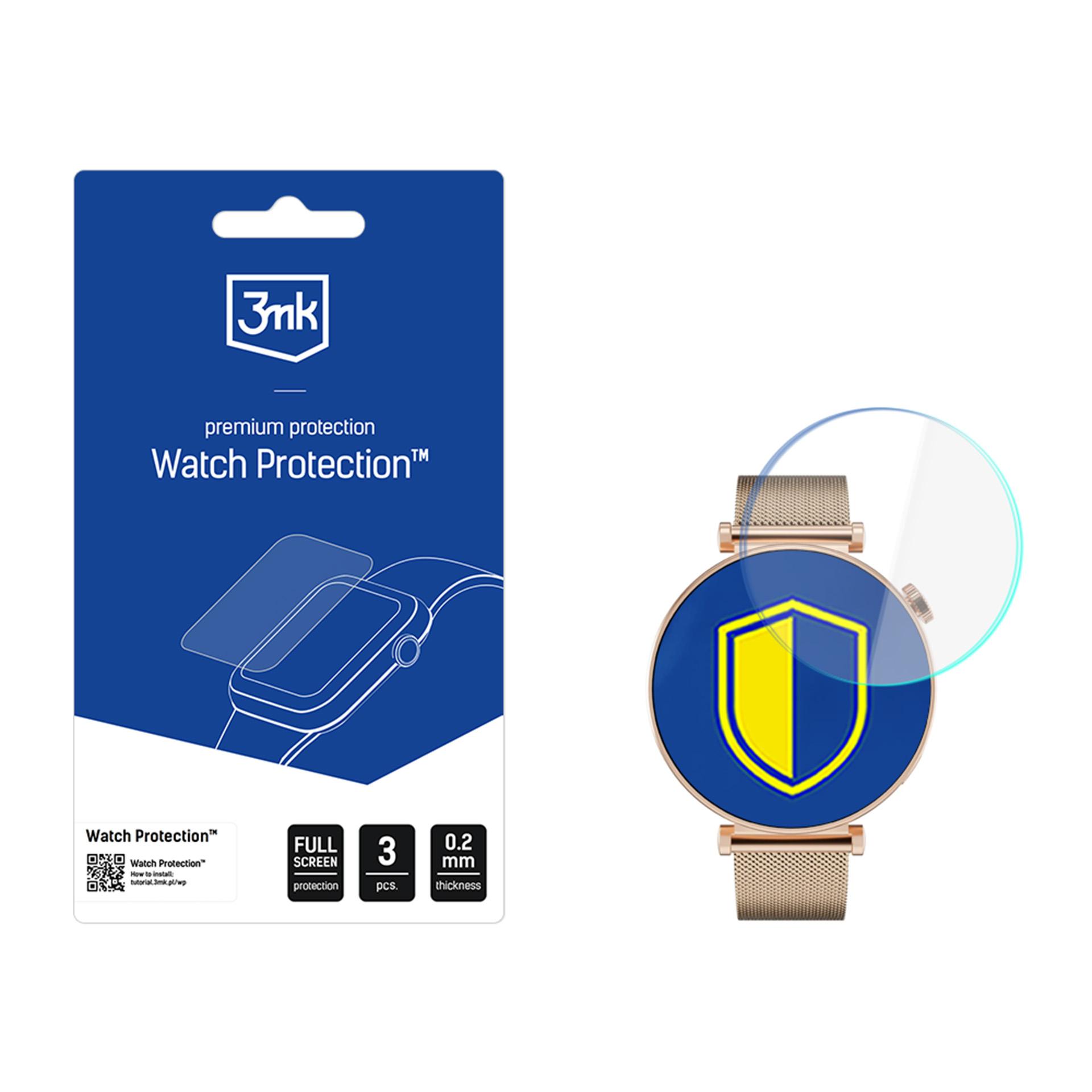 3mk Watch Protection ARC smartwatch screen protector on Garett Rose