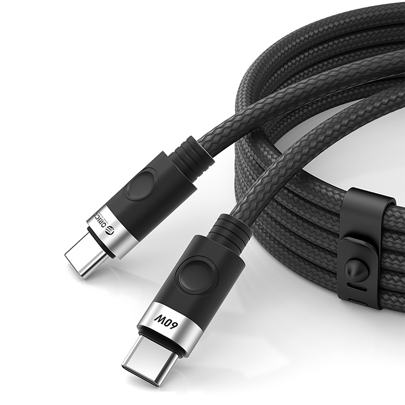 Orico CDX 60W 3A Power Delivery USB-C - USB-C 1m Kabelis - melns