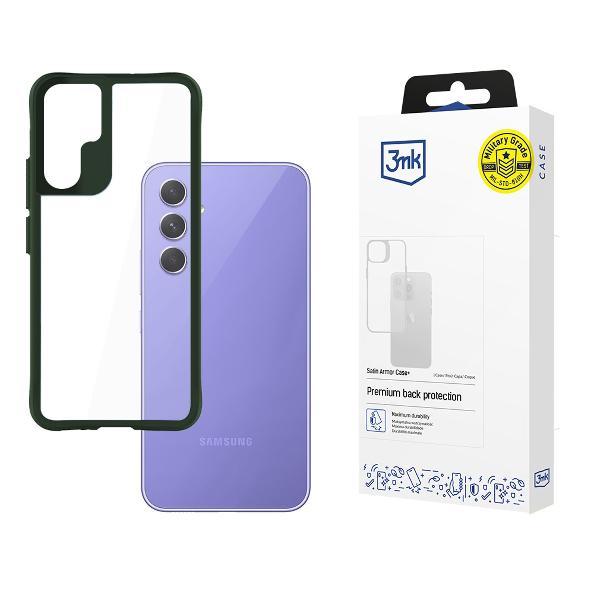 3mk Satīna bruņu apvalks+ Samsung Galaxy A54 5G - zaļš