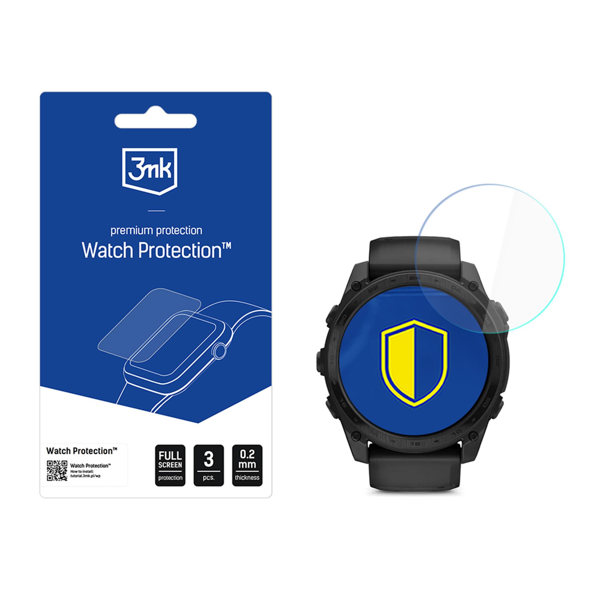 3mk pulksteņa aizsardzība FlexibleGlass hibrīdais stikls Garmin Tactix 8 51mm (Amoled, Solar)