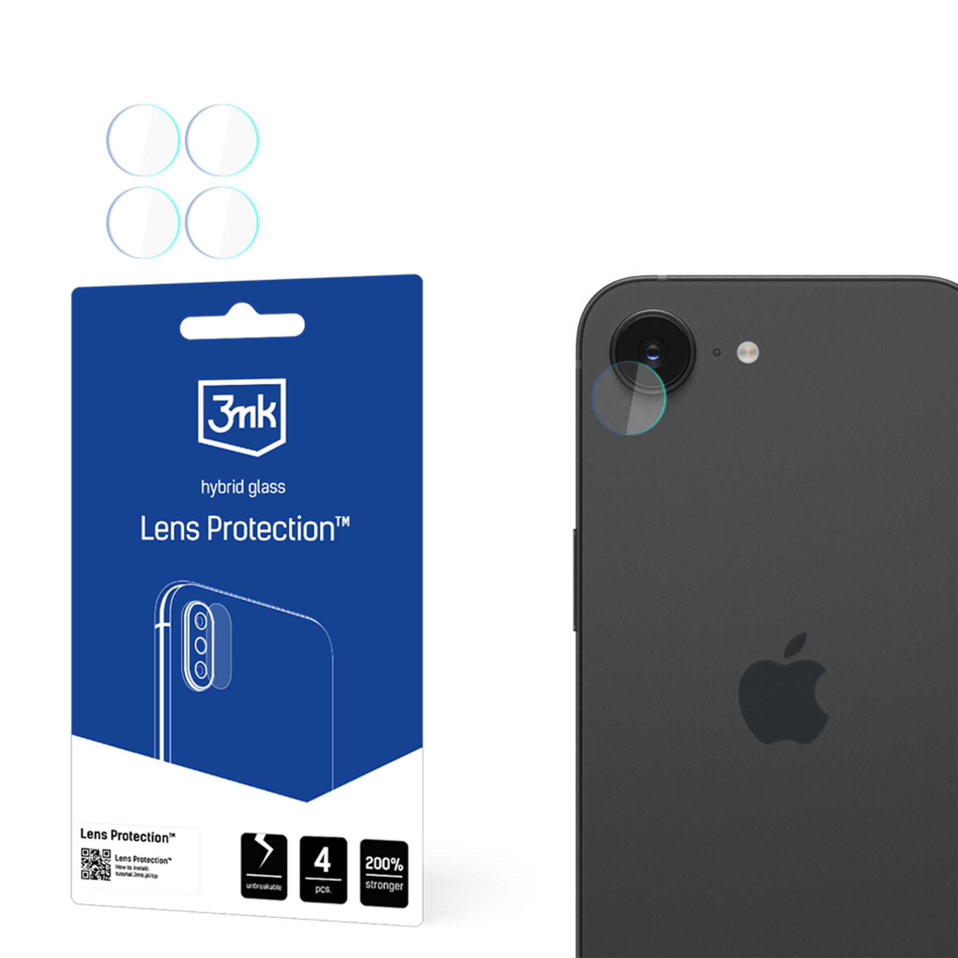 3mk objektīva aizsardzība hibrīdais stikls Apple iPhone 16E kameras objektīvs