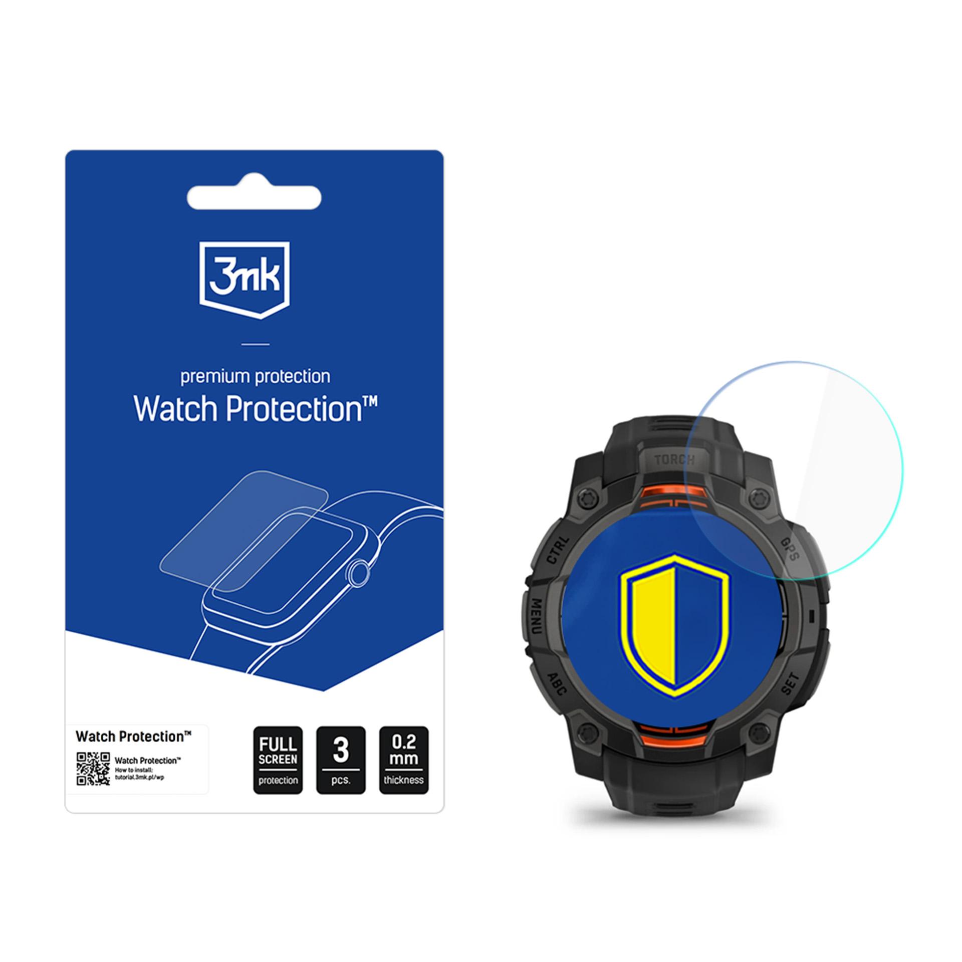 Защитная плёнка для смарт-часов 3mk Watch Protection FlexibleGlass для Garmin Instinct 3 Tactical Edition 45 мм (Solar)