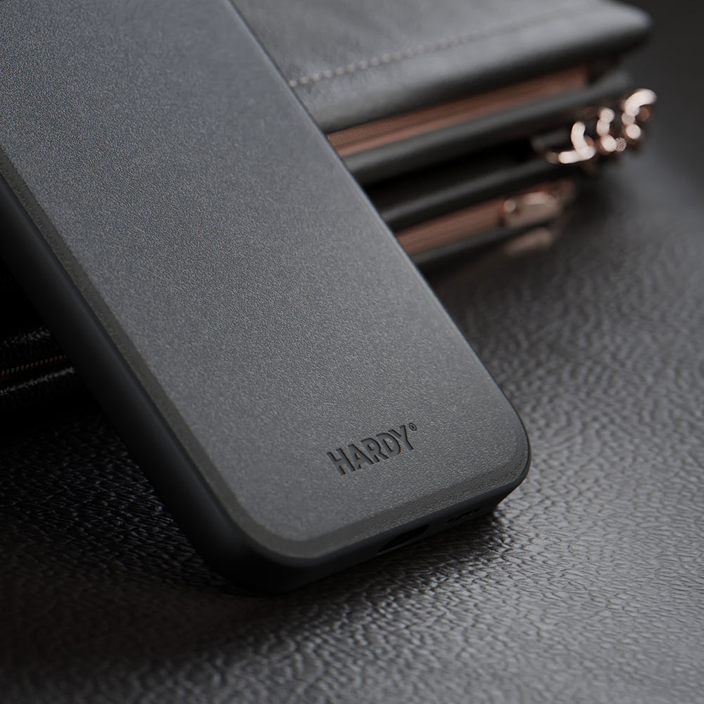3mk Hardy Apple Silky Leather MagCase viedtālruņa apvalks Apple iPhone 14 Plus - melns