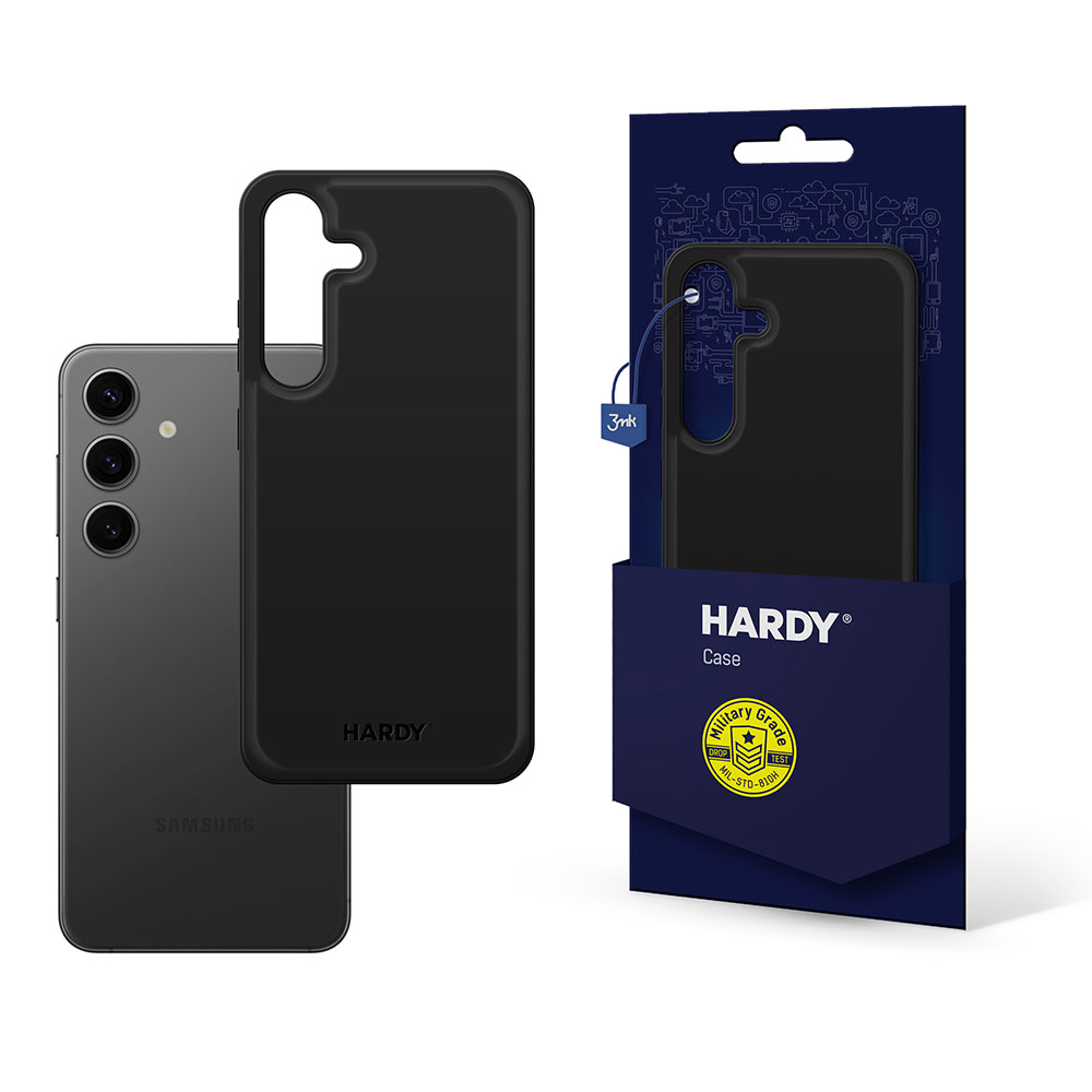 3mk Hardy Android Silky Leather MagCase maciņš Samsung Galaxy S24+ - melns