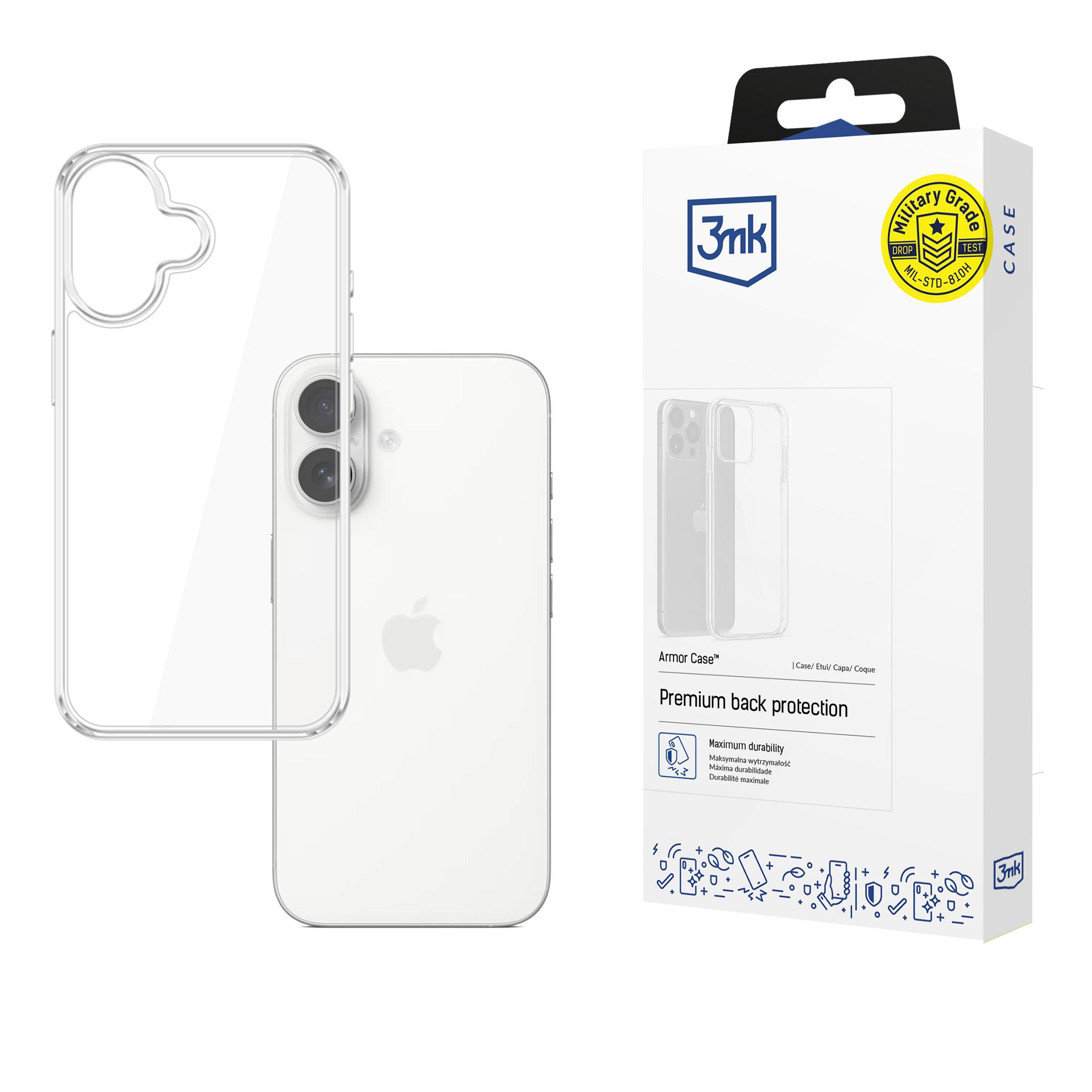 Чехол 3mk Armor для Apple iPhone 17 - прозрачный